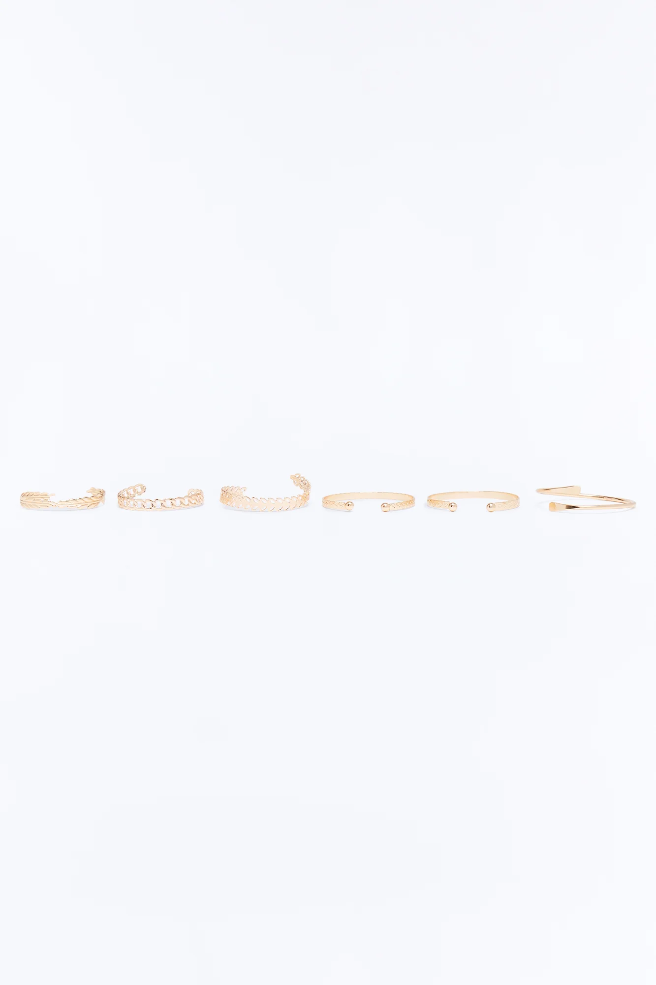 Vacation Mode 6 Piece Bangle Set - Gold - Image 3