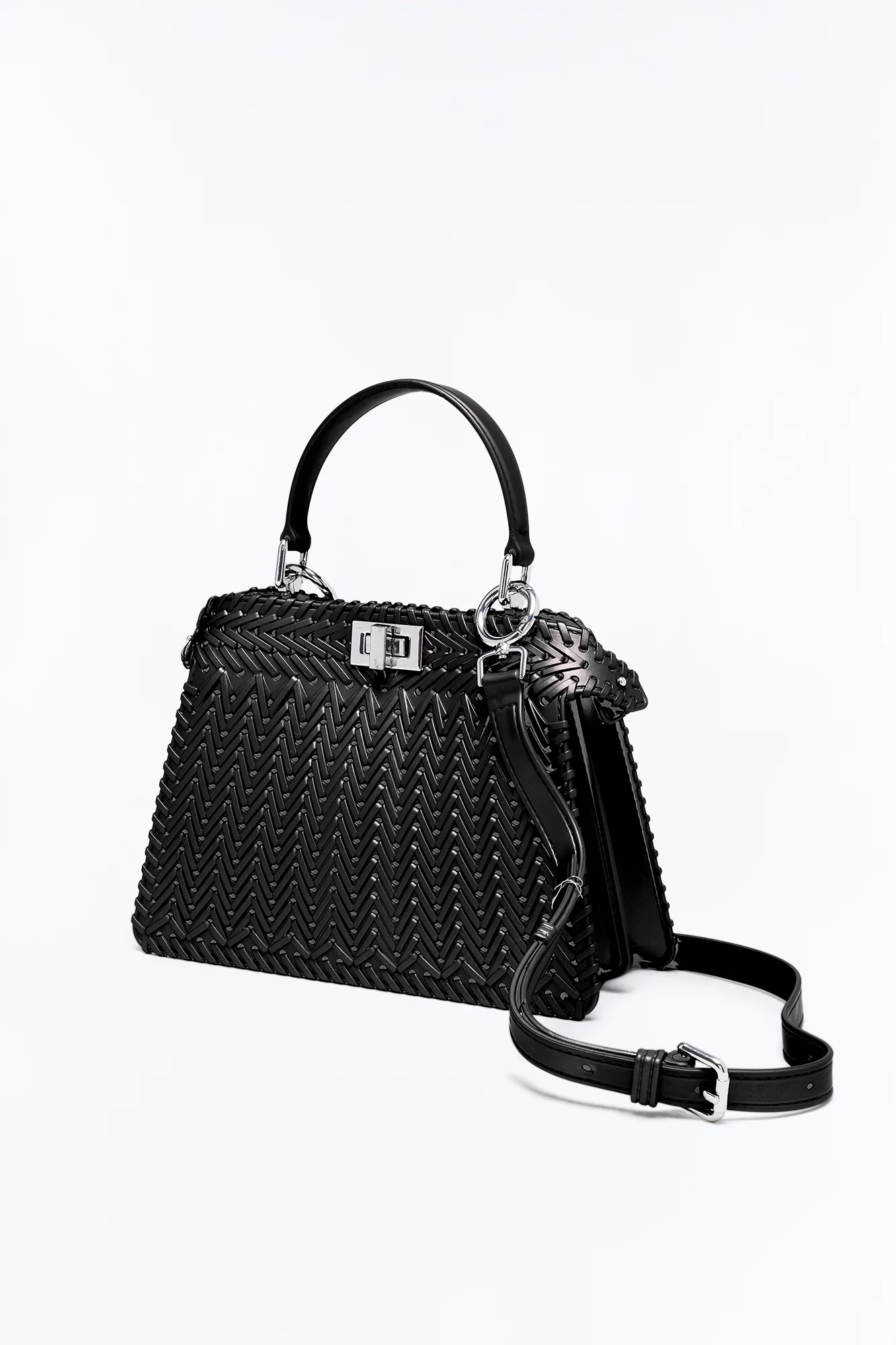 Vacation Season Jelly Satchel Bag - Black - Image 3