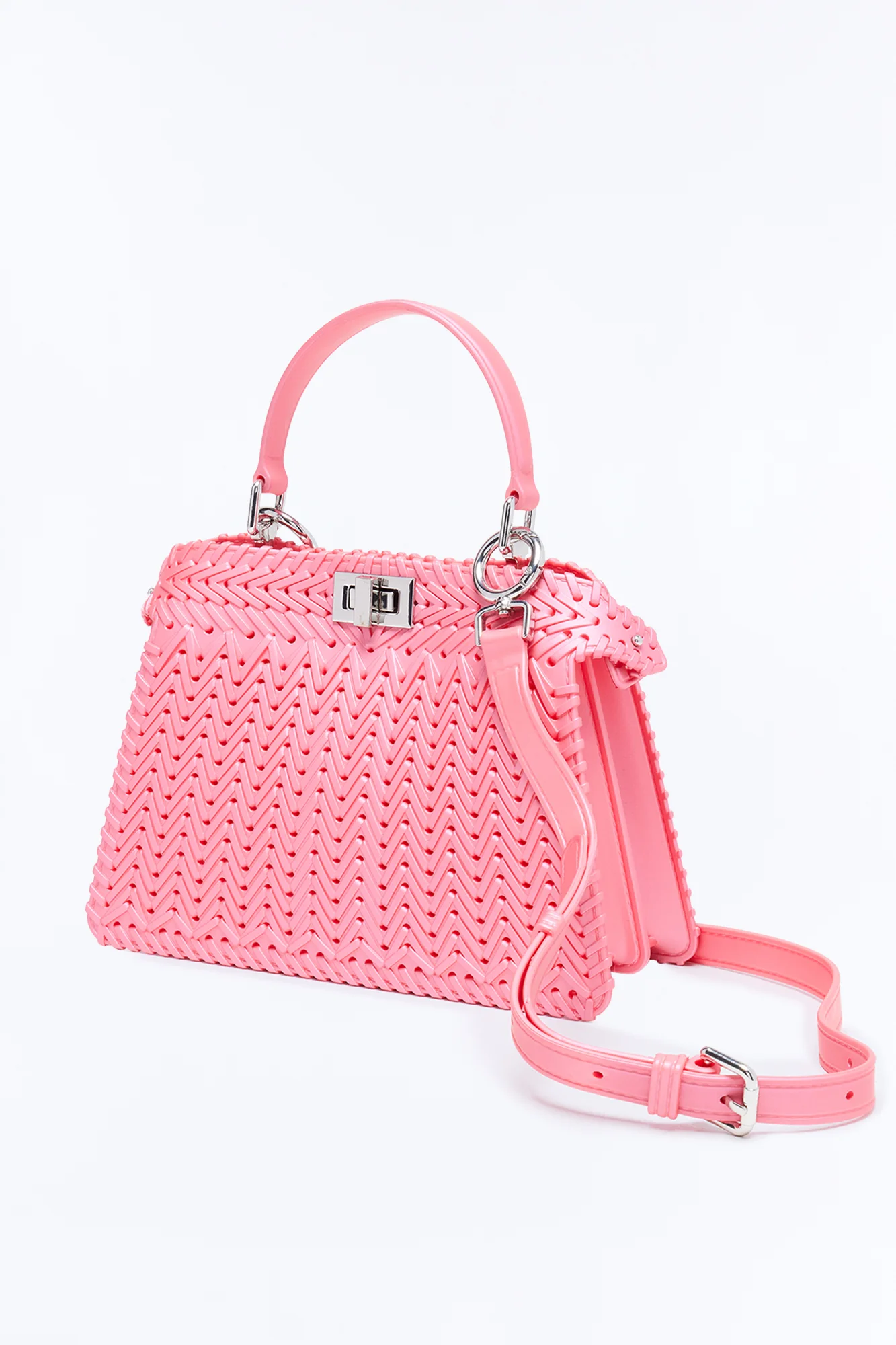 Vacation Season Jelly Satchel Bag - Pink - Image 4