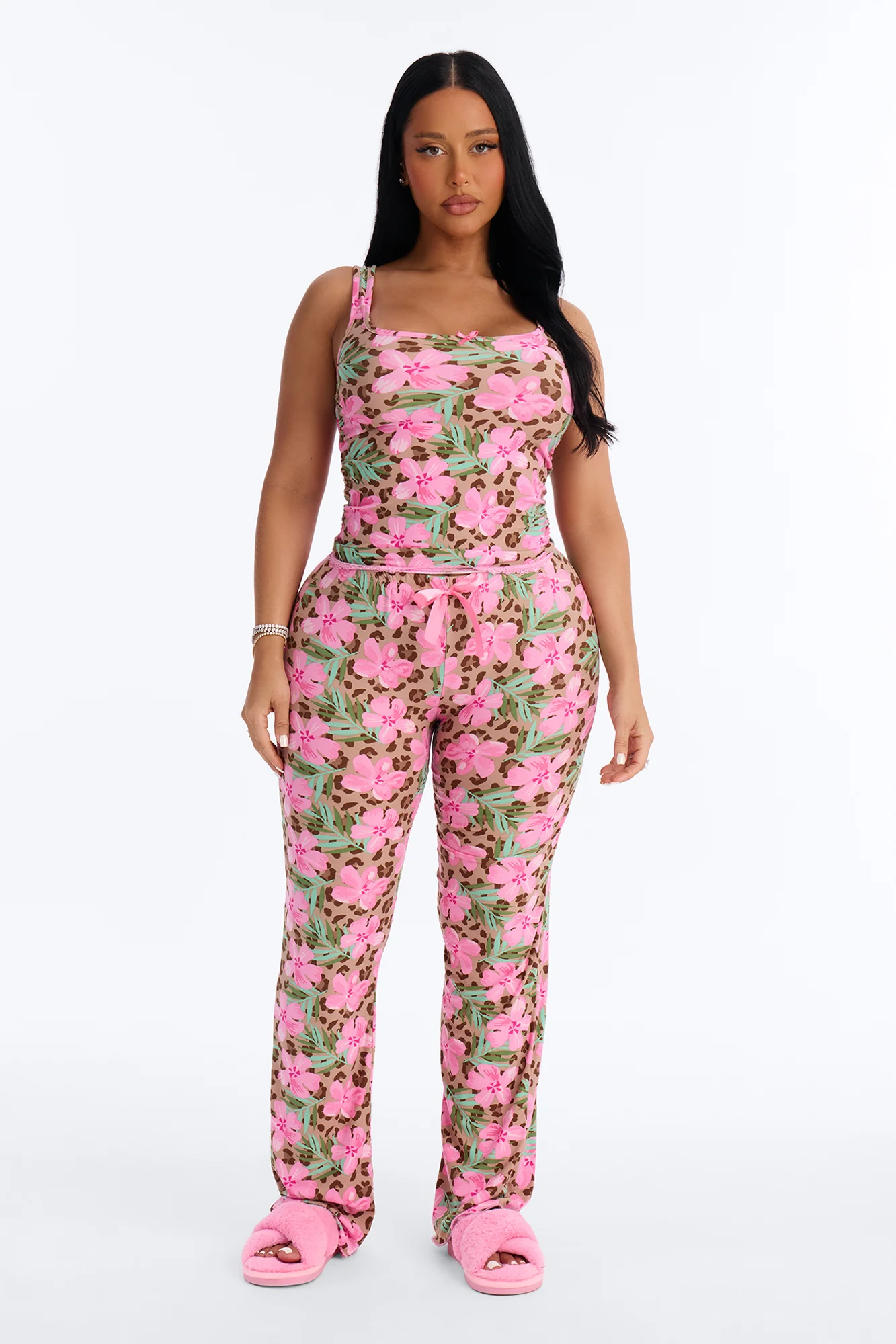 Vacay Vibes PJ Pant Set - Pink/combo