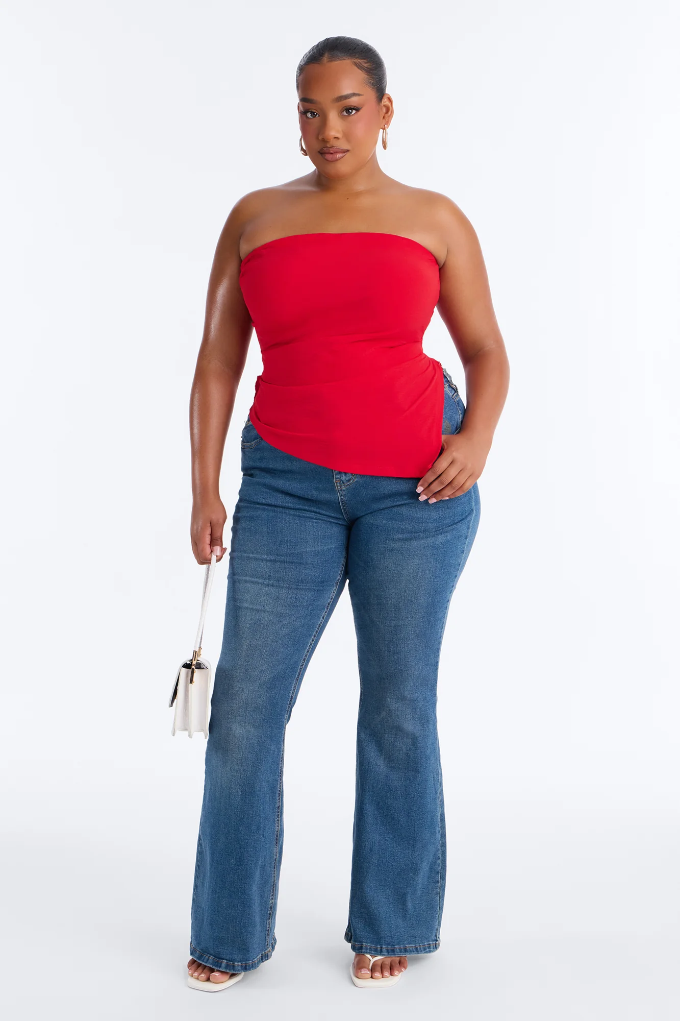 Valerie Asymmetrical Top - Red - Image 6