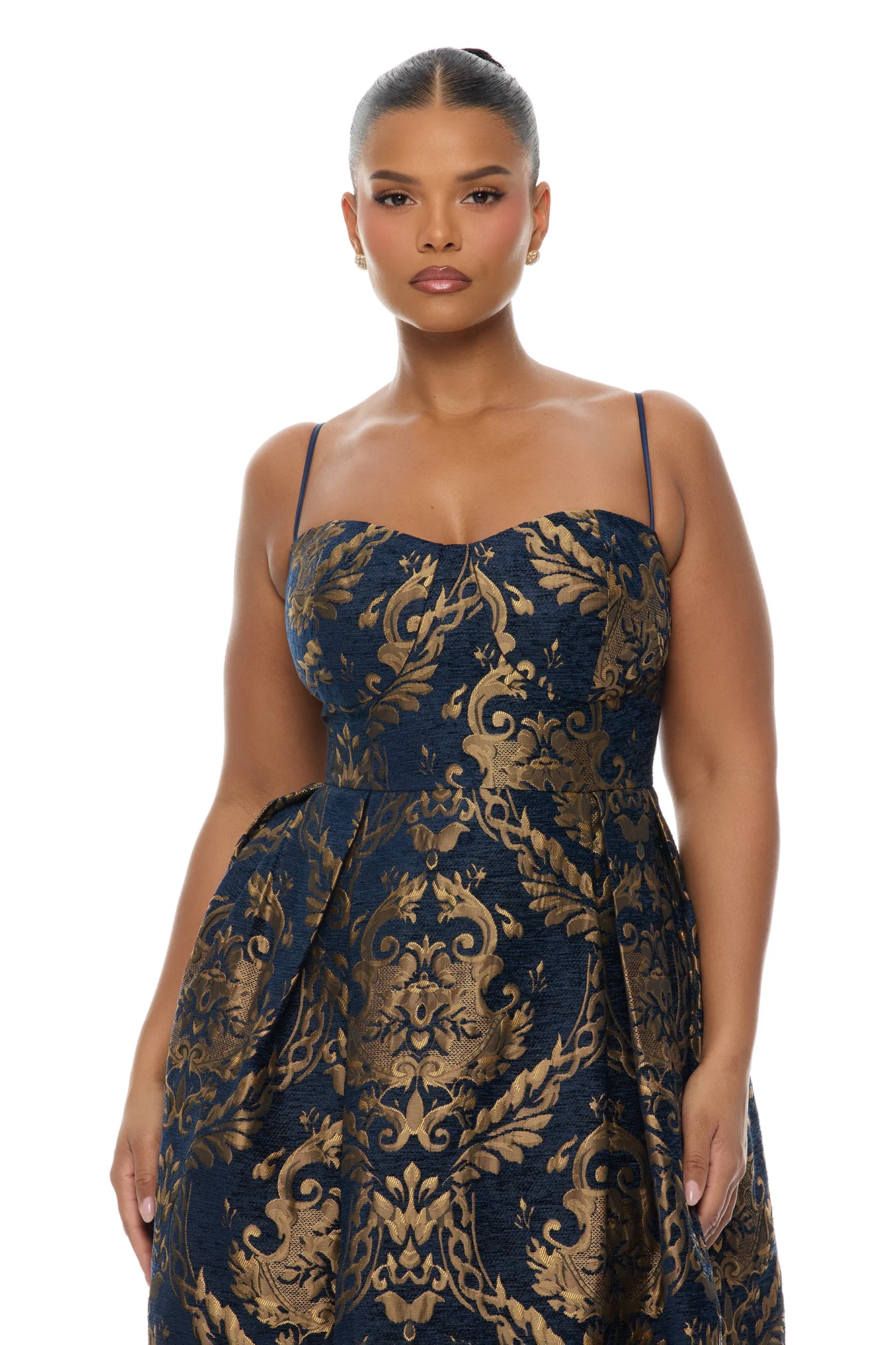 Vanya Jacquard Maxi Dress - Navy/combo - Image 5