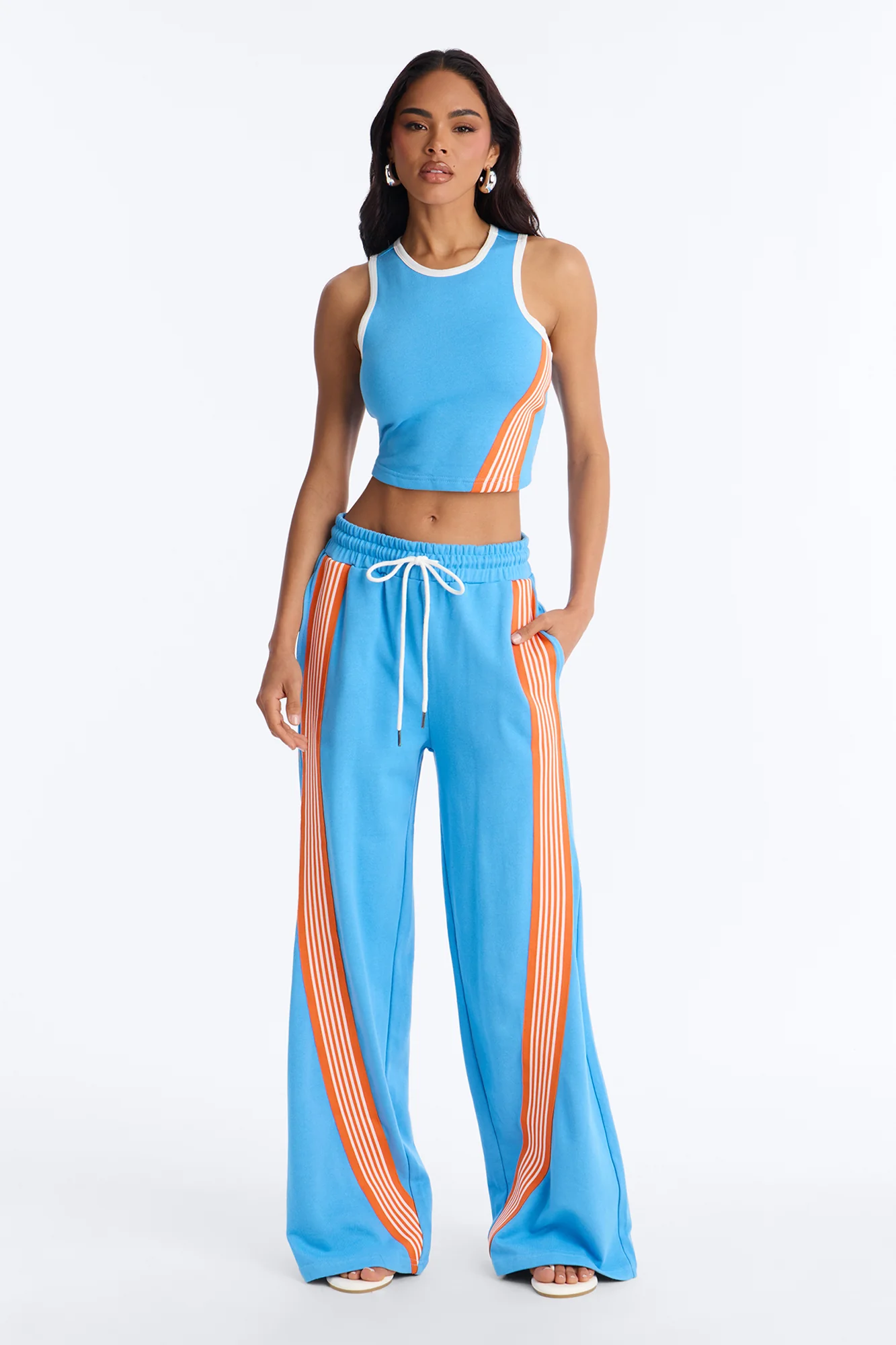 Varsity Babe Pant Set - Blue
