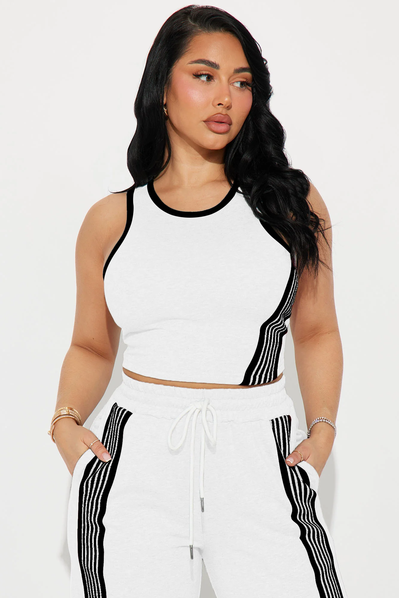Varsity Babe Pant Set - White - Image 2