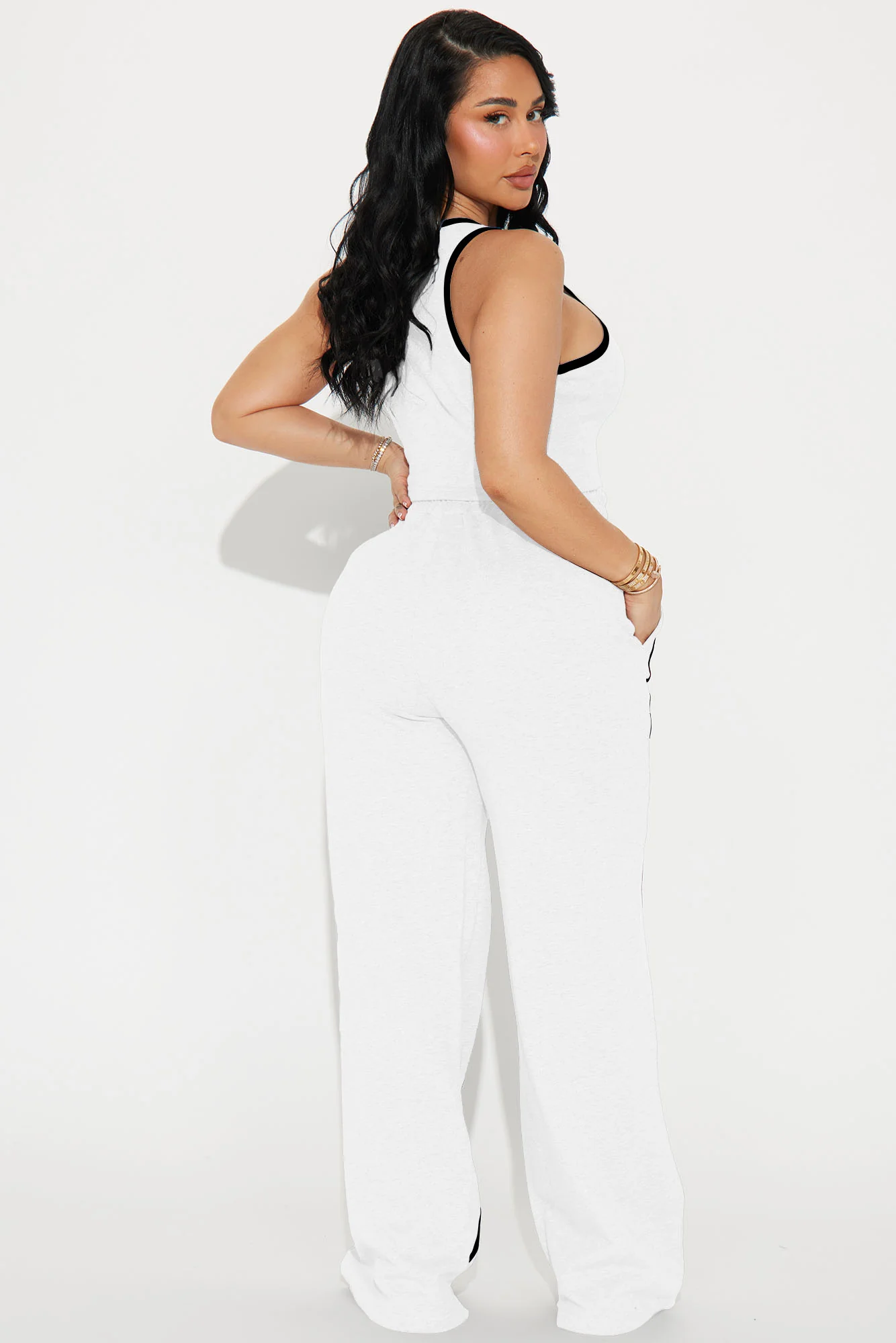 Varsity Babe Pant Set - White - Image 3