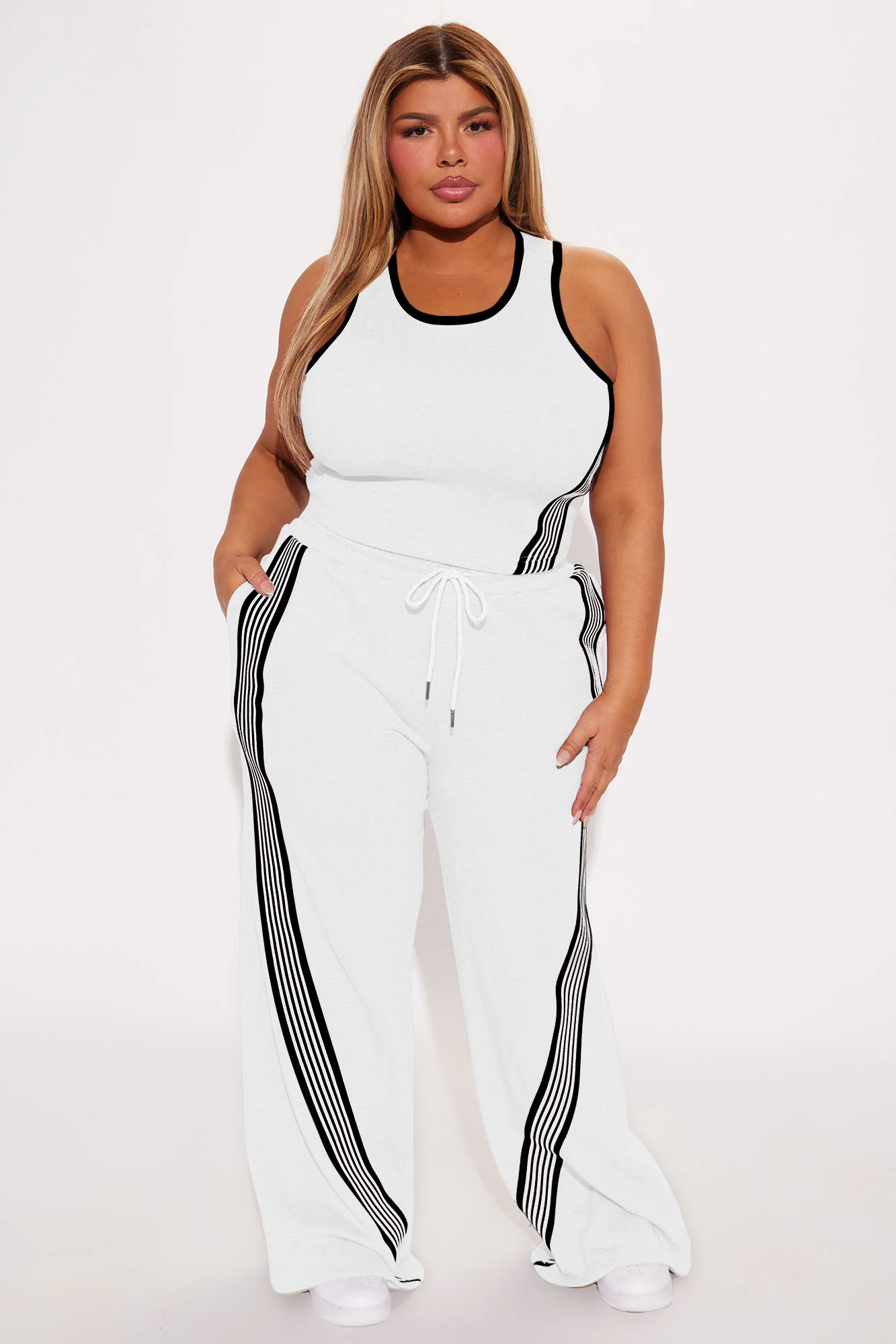 Varsity Babe Pant Set - White - Image 4