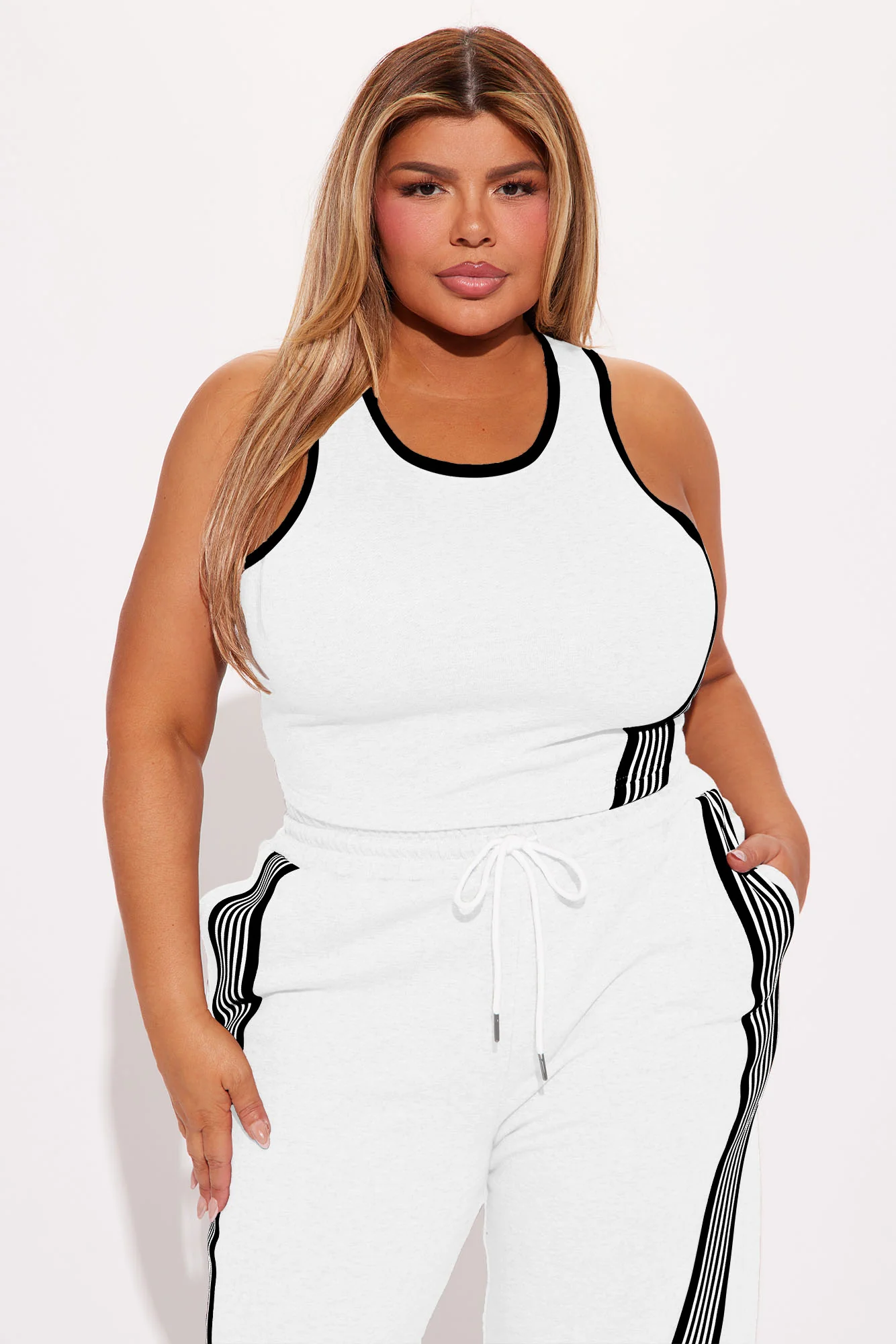 Varsity Babe Pant Set - White - Image 5