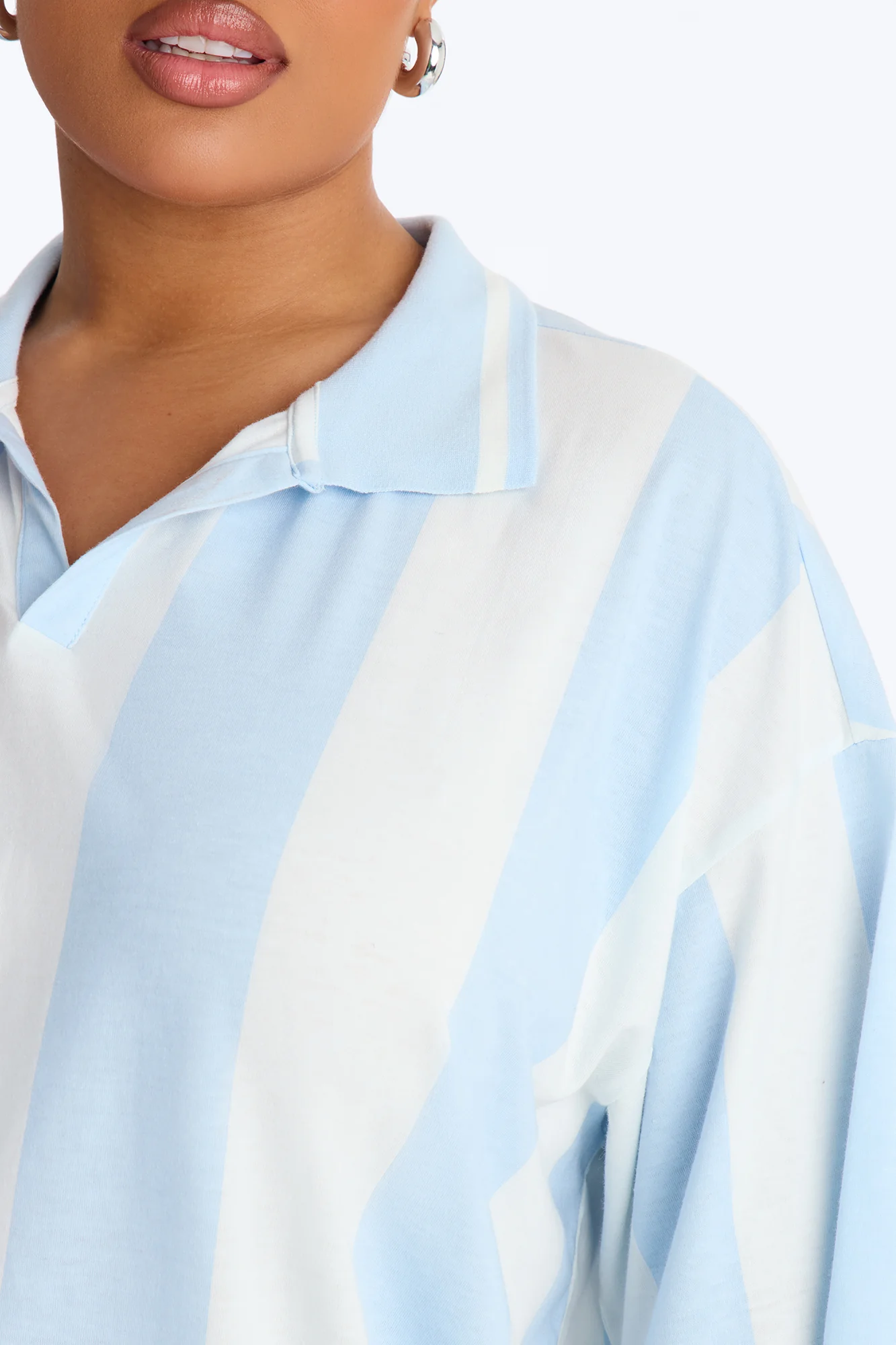 Varsity Crush Striped Short Sleeve Top - Blue/combo - Image 7
