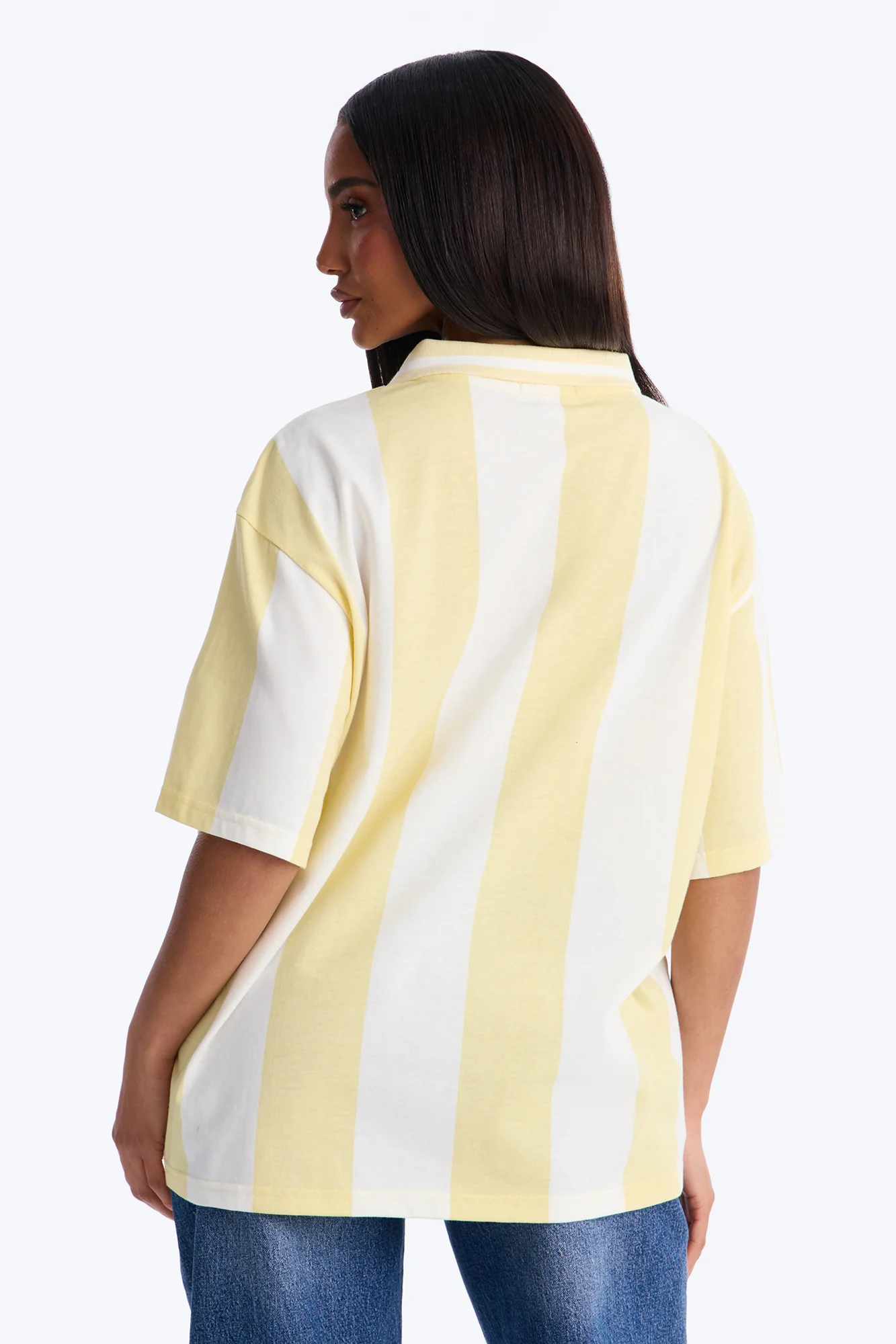 Varsity Crush Striped Short Sleeve Top - Yellow/combo - Image 4
