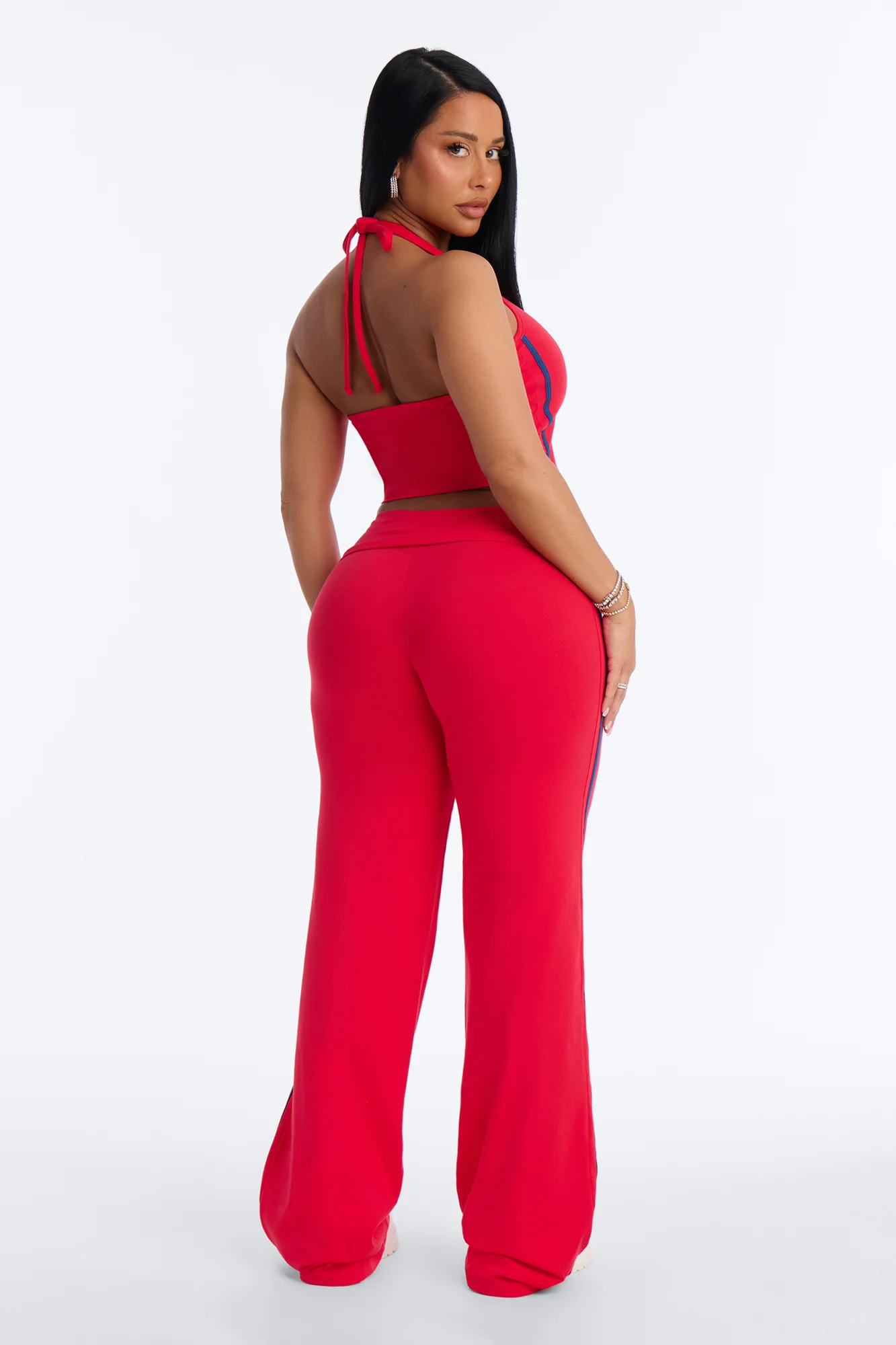Varsity Dreams Halter Pant Set - Red - Image 4