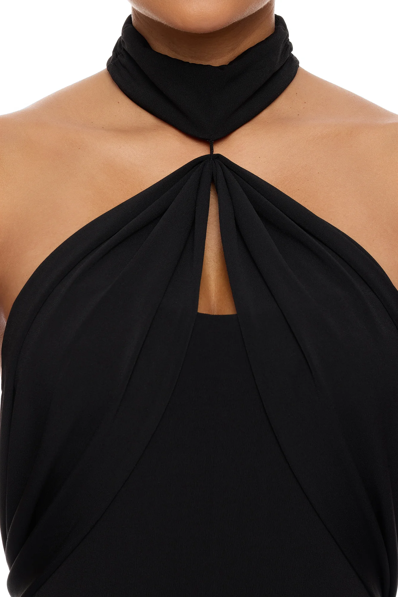 Veda Draped Maxi Dress - Black - Image 3