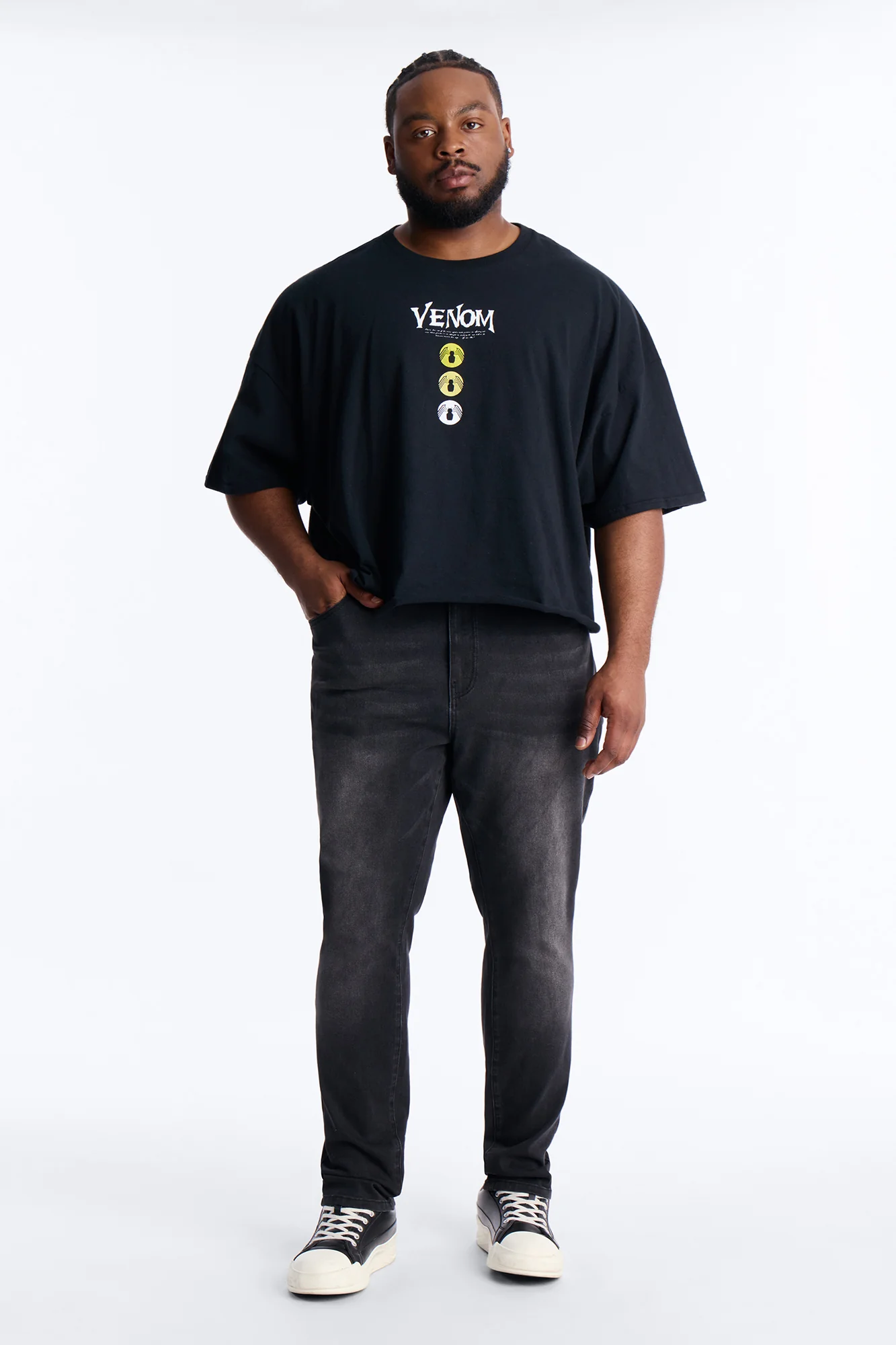 Venom The Anti Hero Boxy Short Sleeve Tee - Black - Image 6