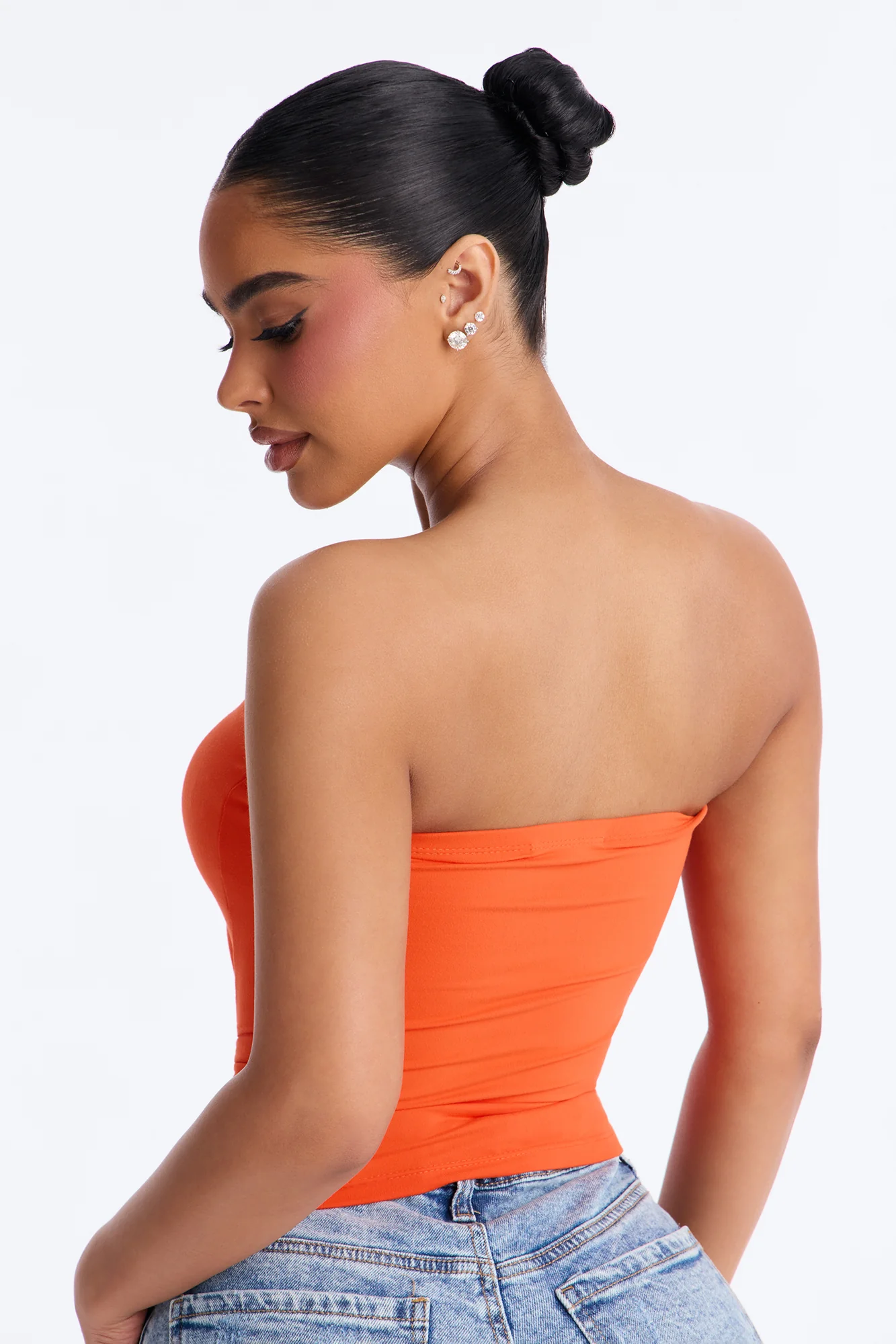 Veronica Double Lined Tube Top - Orange - Image 3