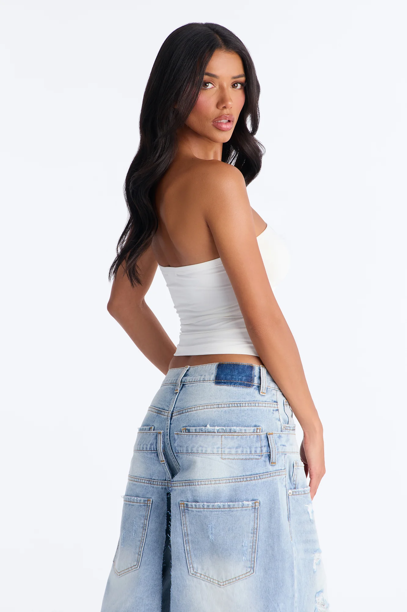 Veronica Double Lined Tube Top - White - Image 4