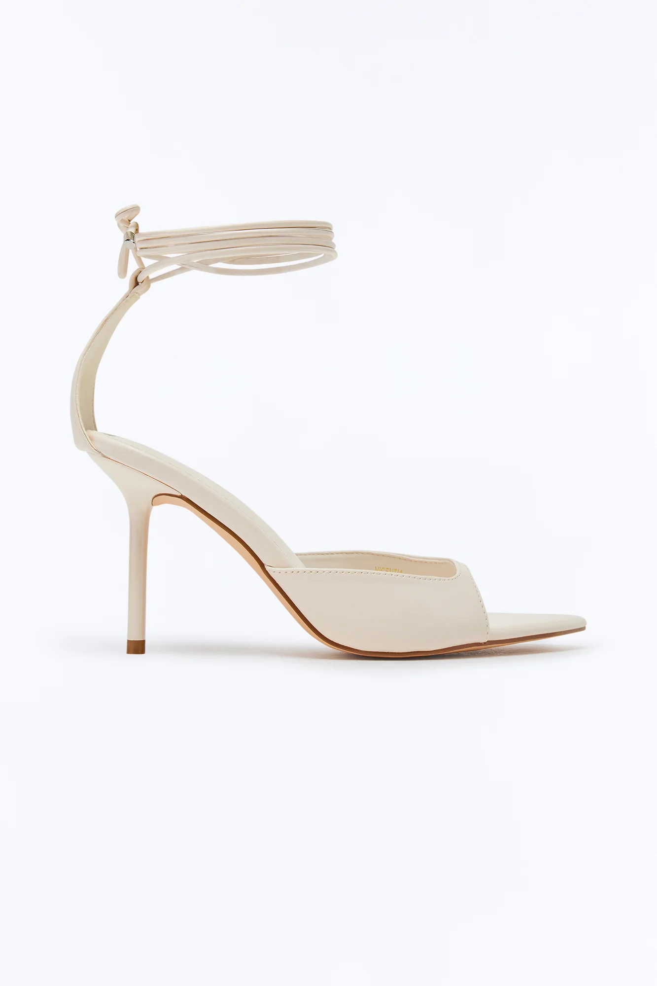 Vicentia Wrap Up Heels - Ivory