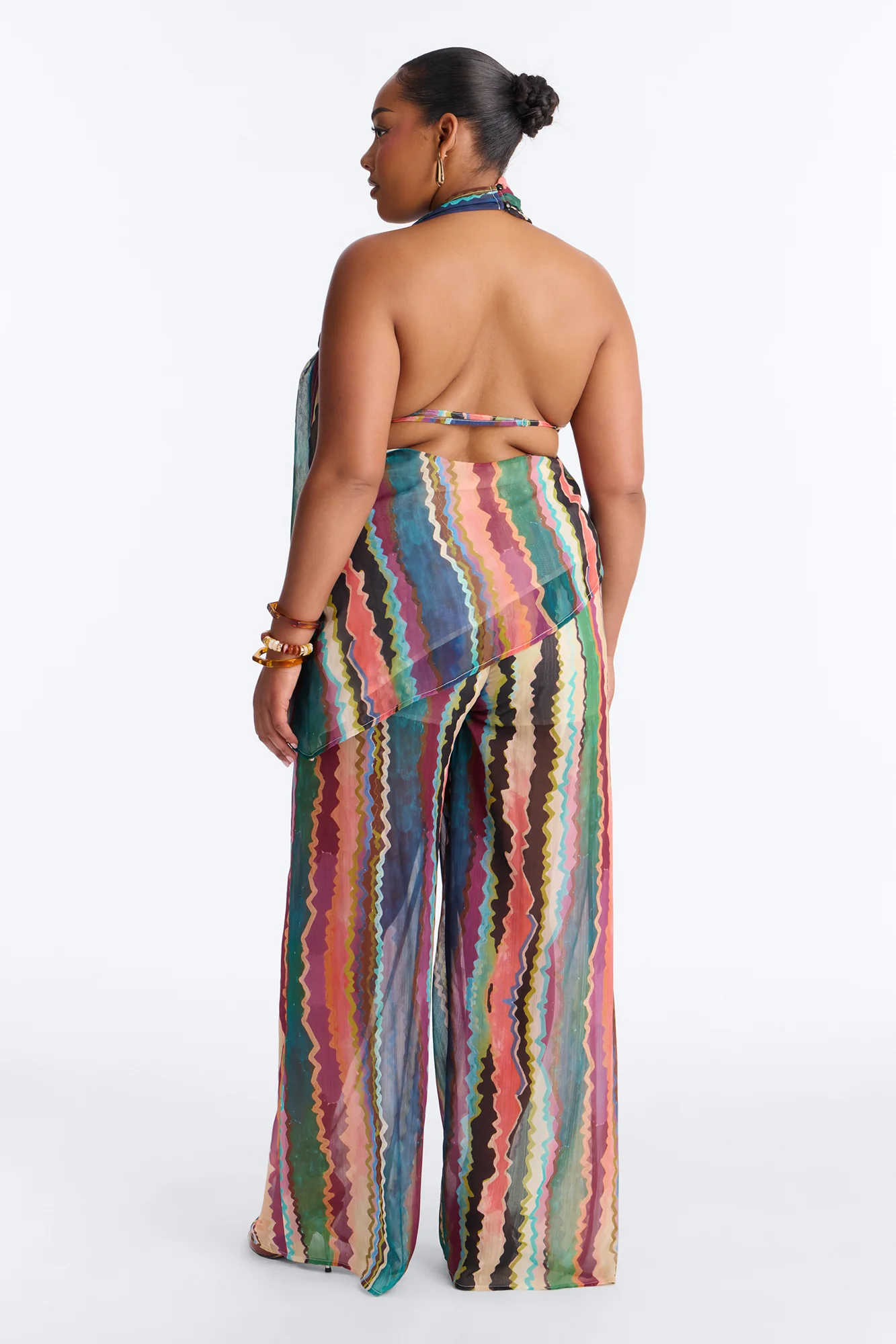 Victoria Getaway Chiffon Pant Set - Multi Color - Image 9