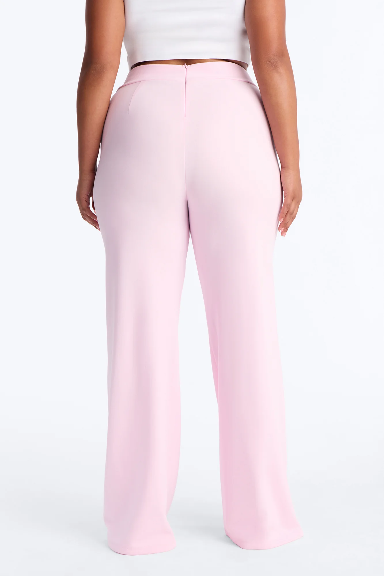 Victoria High Waisted Dress Pants - Light Pink - Image 7