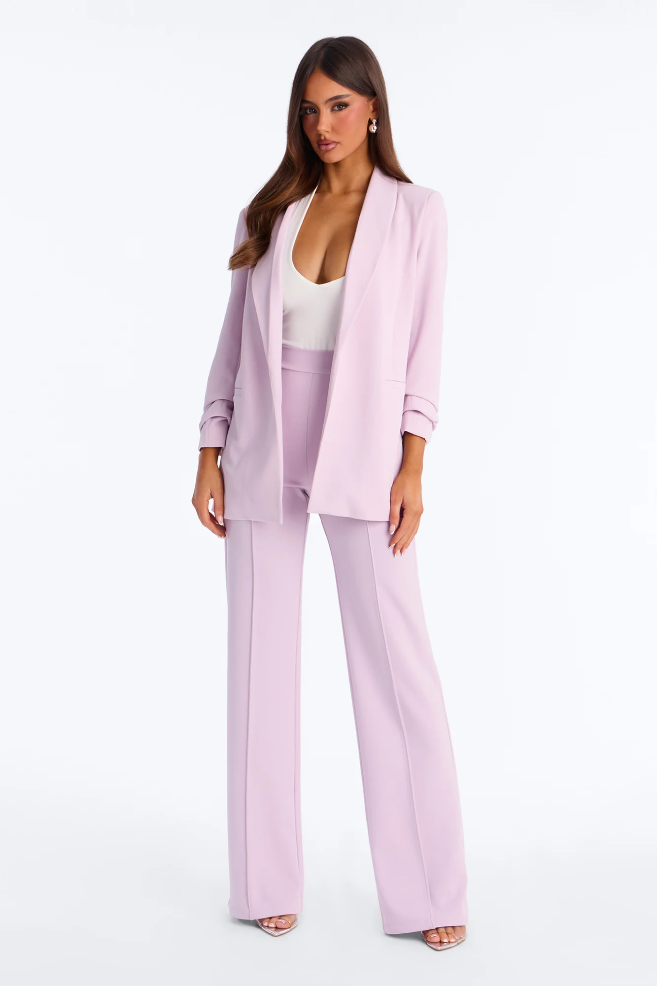 Victoria High Waisted Dress Pants - Orchid