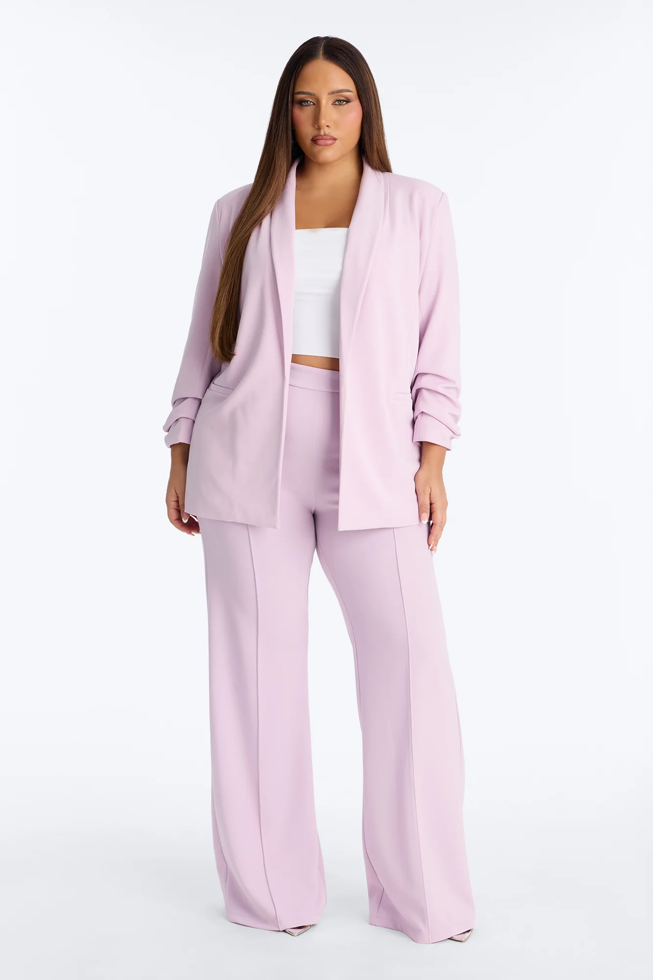 Victoria High Waisted Dress Pants - Orchid - Image 4