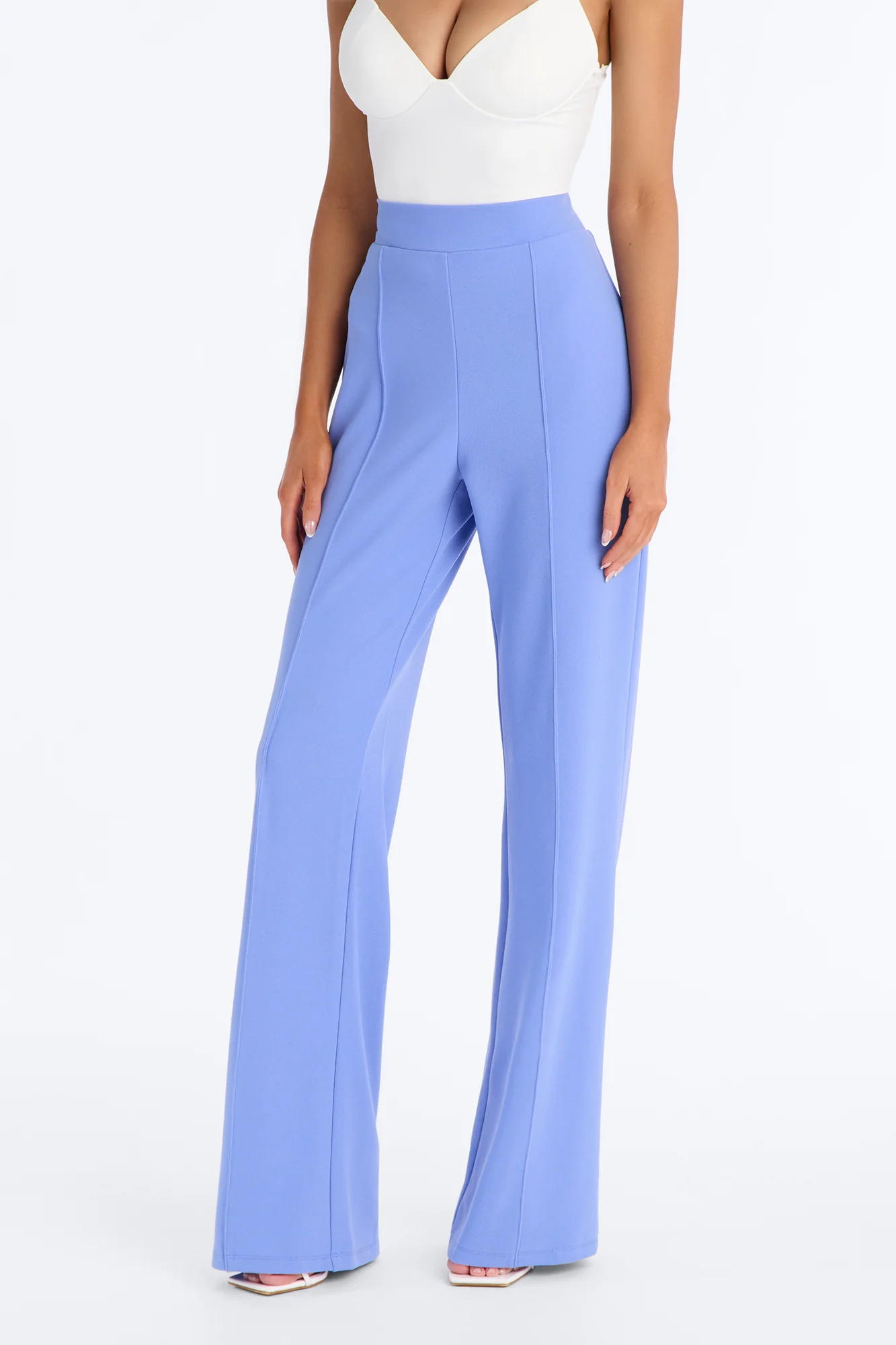 Victoria High Waisted Dress Pants - Periwinkle - Image 2
