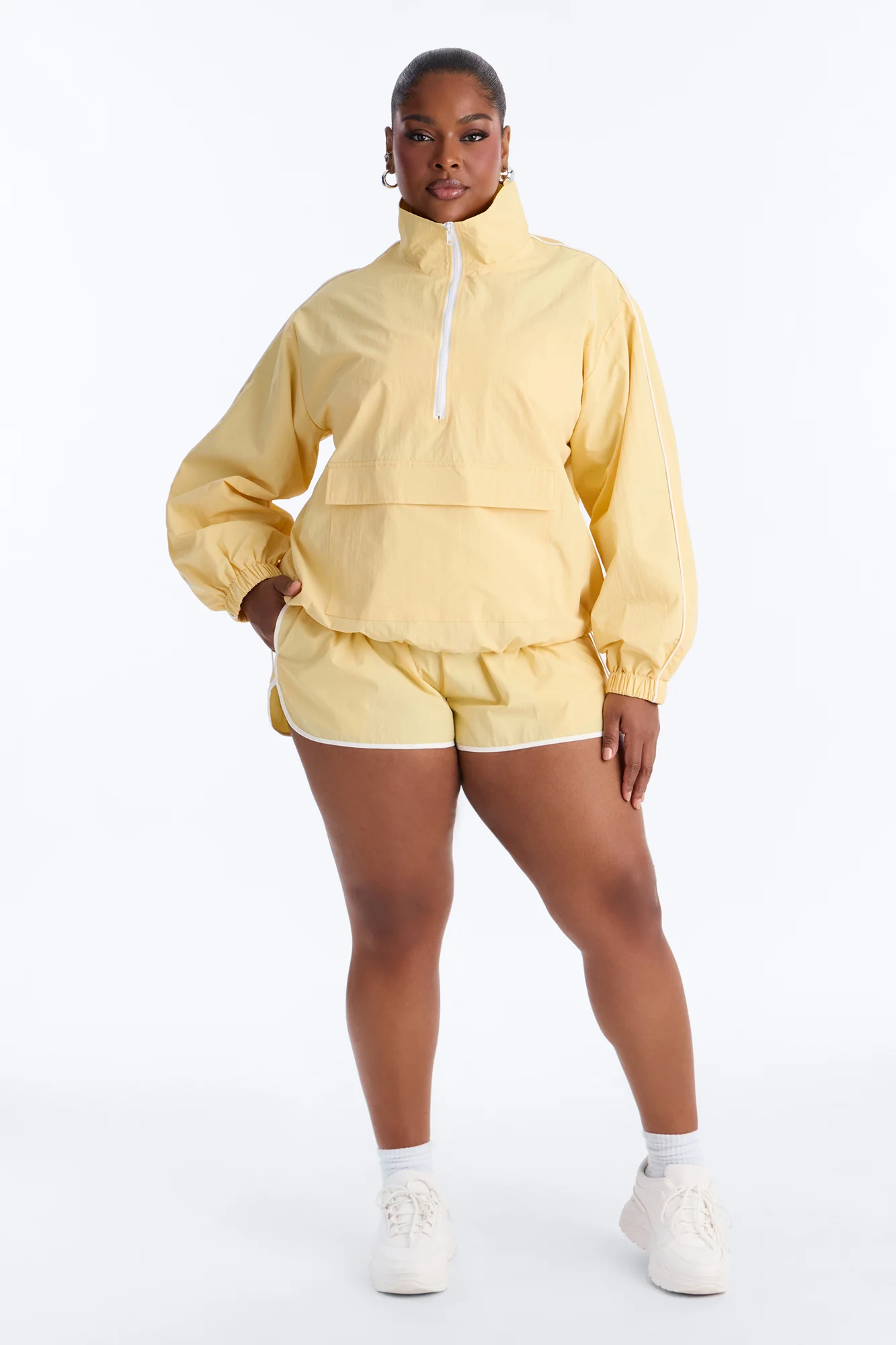 Victory Lap Windbreaker Low Rise Short 2″ - Yellow - Image 4