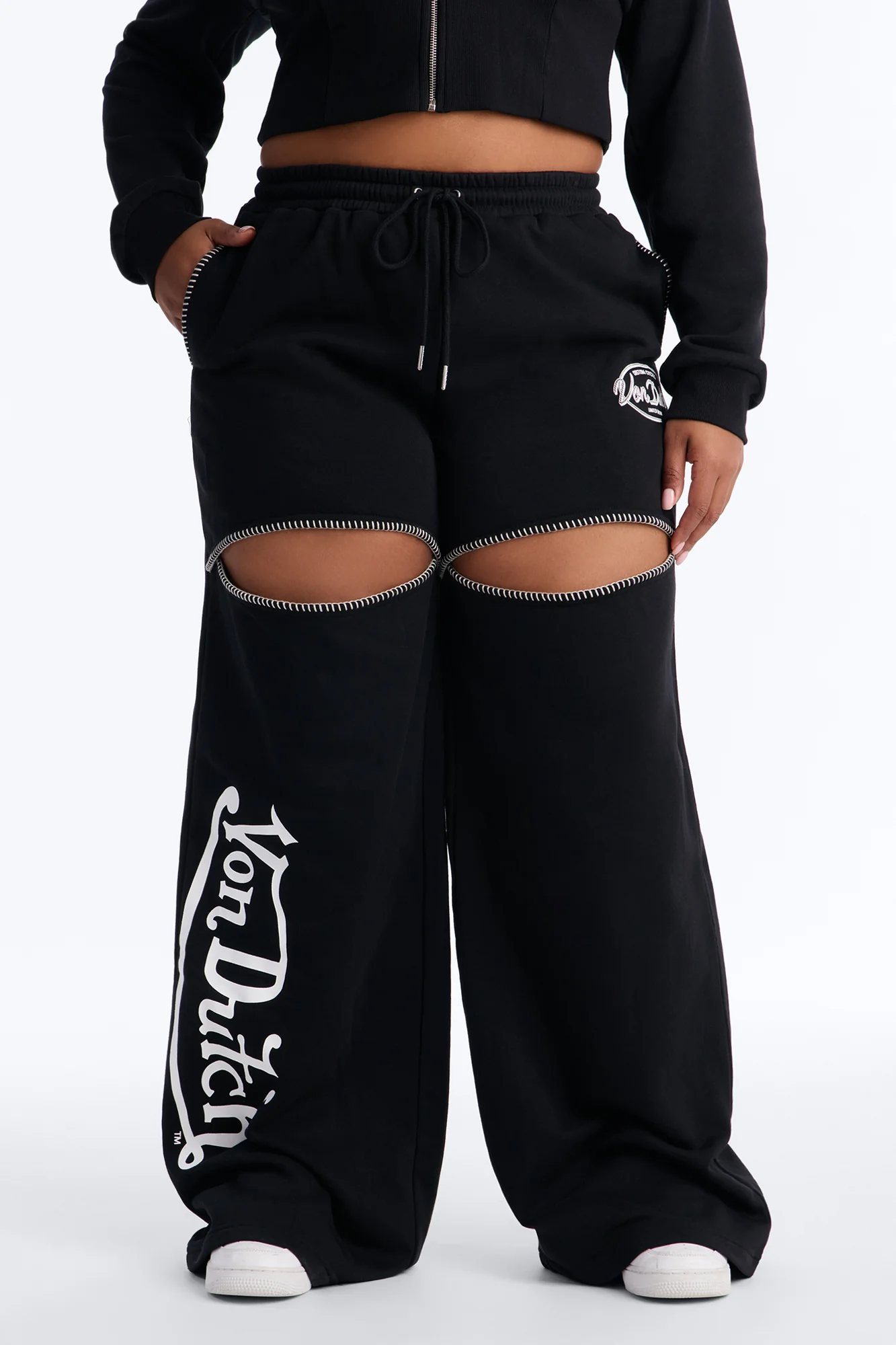 Von Dutch After Hours Fleece Pants - Black - Image 7
