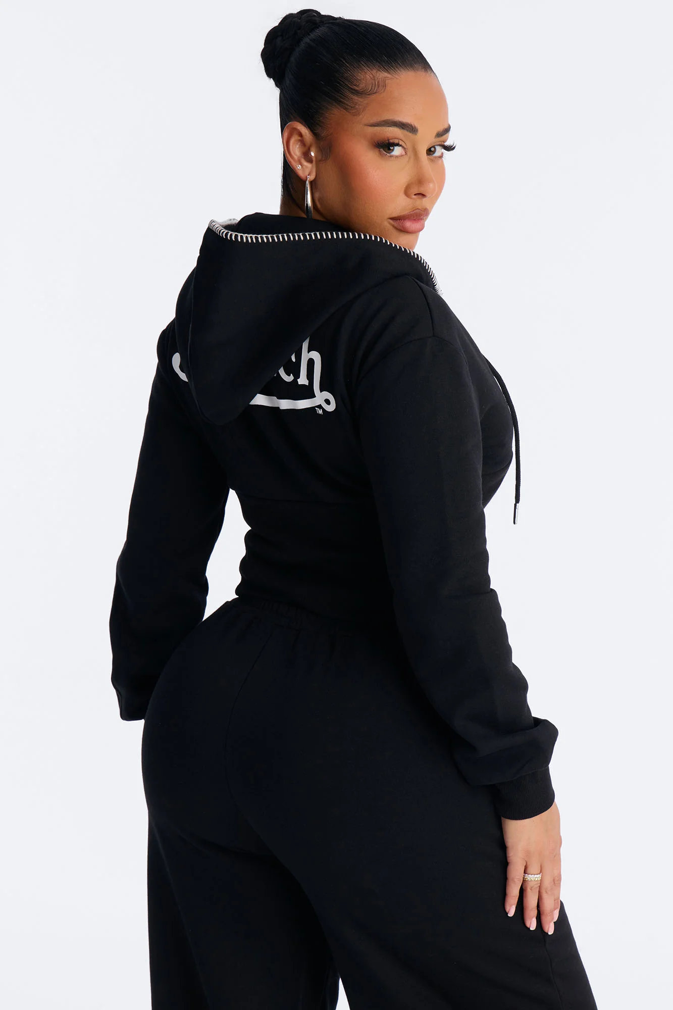 Von Dutch After Hours Sweatshirt Zip Up - Black - Image 4