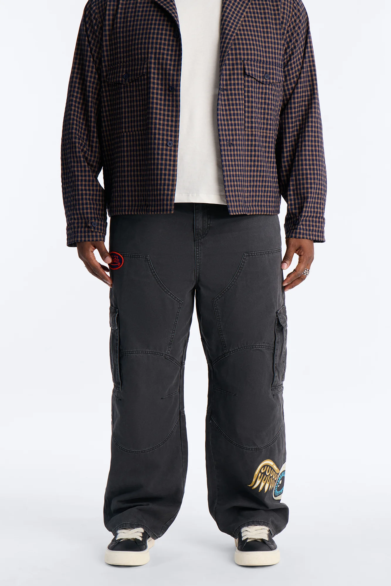 Von Dutch Baggy Flying Eyeball Jean - Black Wash - Image 3