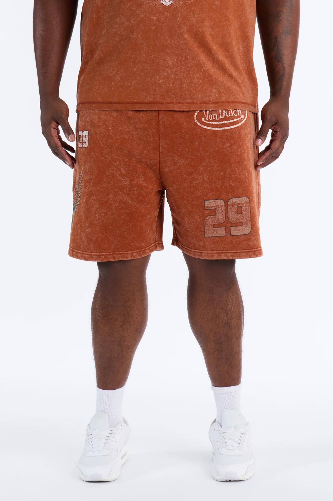 Von Dutch Born To Ride Sweatshort - Orange - Image 5