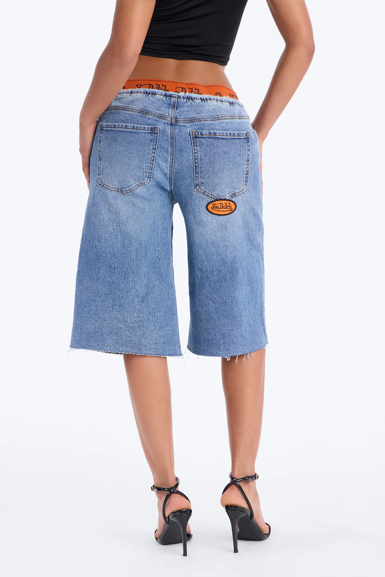 Von Dutch Boxer Denim Jorts - Medium Wash - Image 4