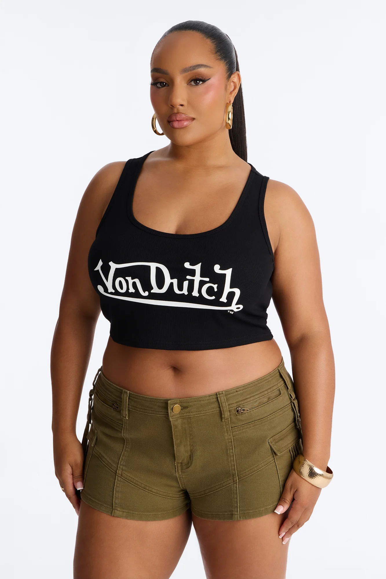 Von Dutch Crop Tank - Black - Image 6