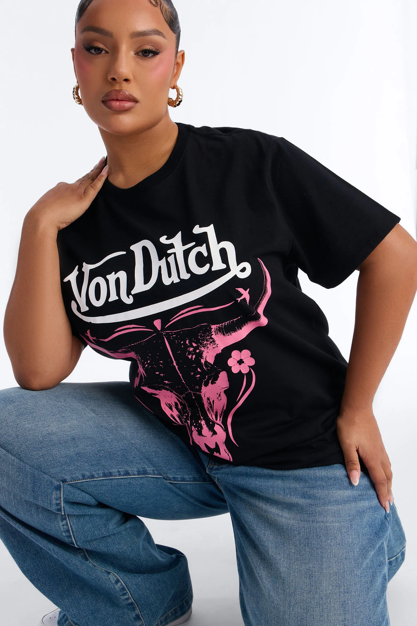 Von Dutch Desert Rose Tee - Black - Image 3