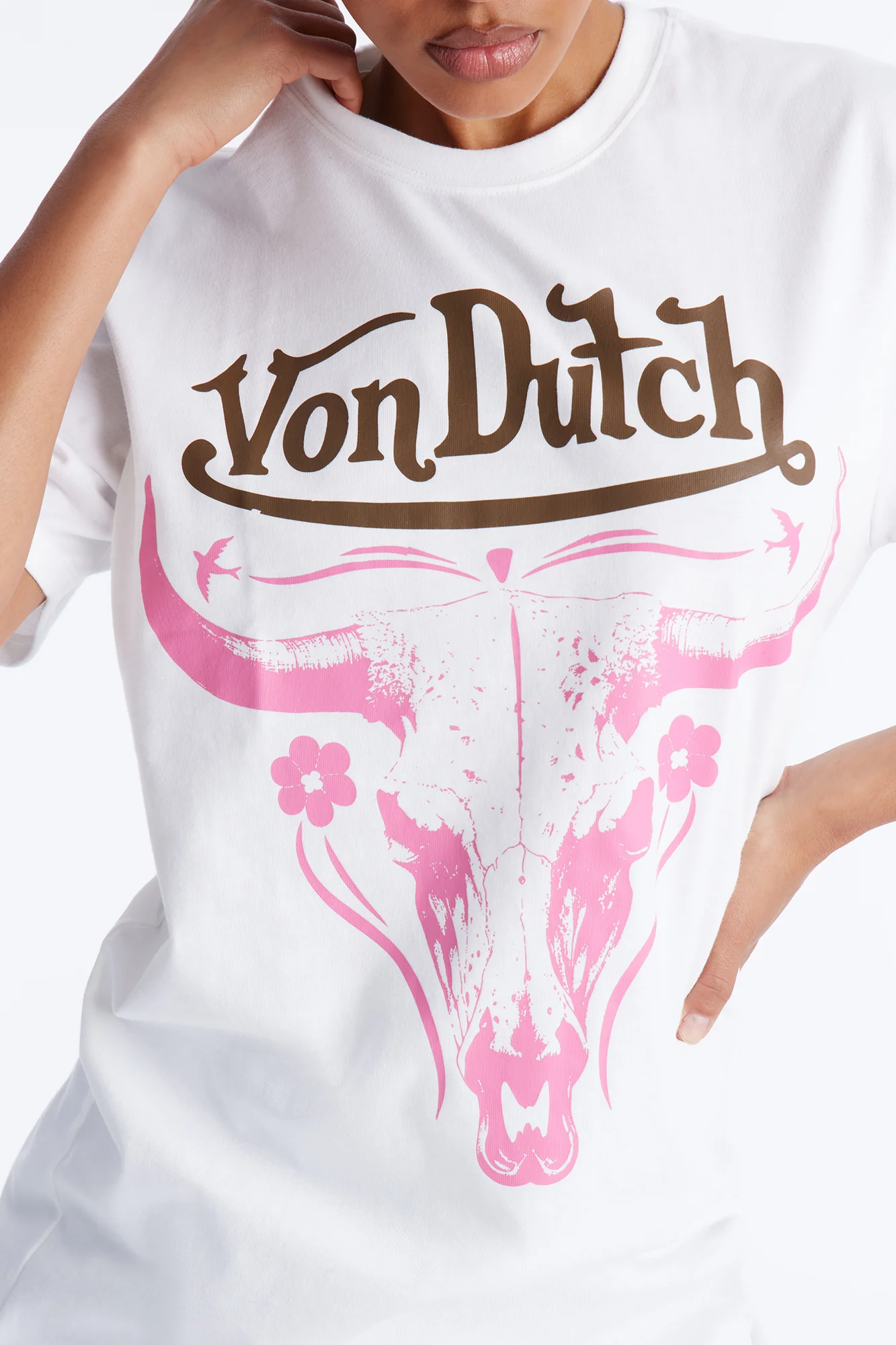 Von Dutch Desert Rose Tee - White - Image 3