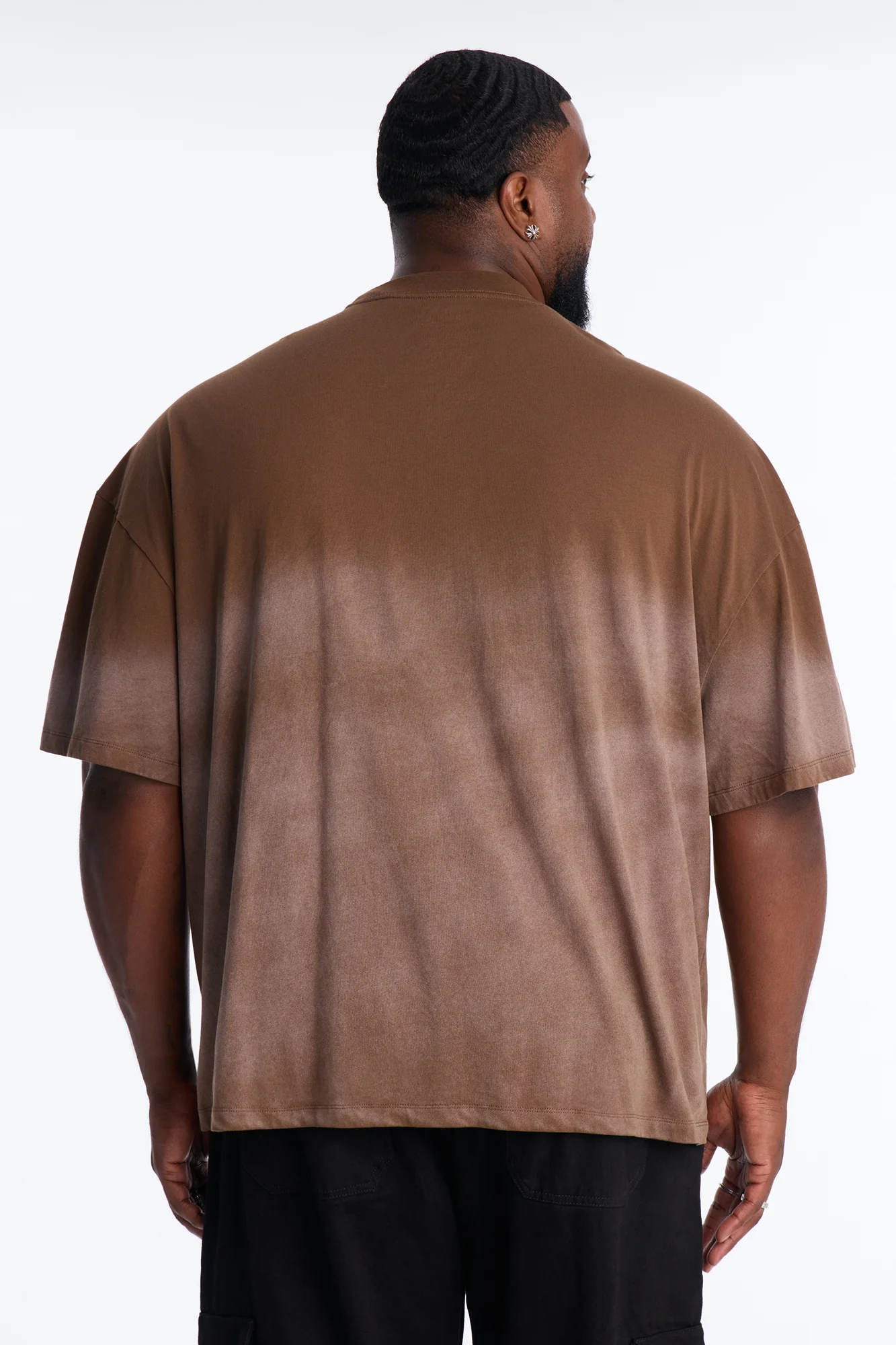 Von Dutch Dip Dye Ridin Boxy Short Sleeve Tee - Brown - Image 8