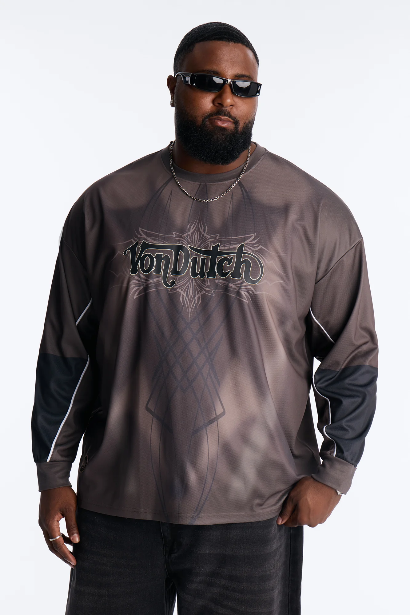 Von Dutch Ember Fade Jersey - Brown - Image 5