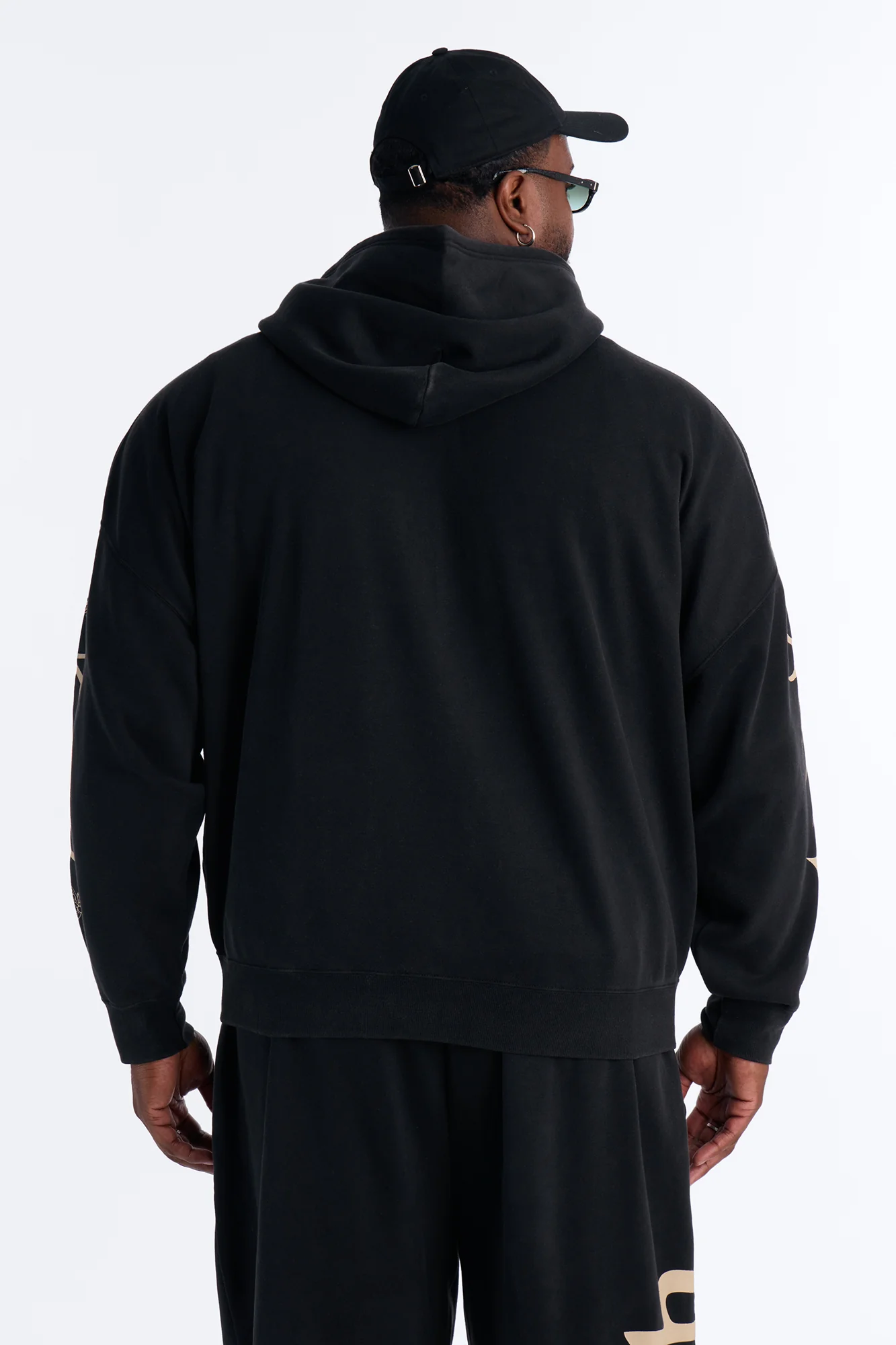 Von Dutch Embroidery Patches Oversized Zip Hoodie - Black Wash - Image 8