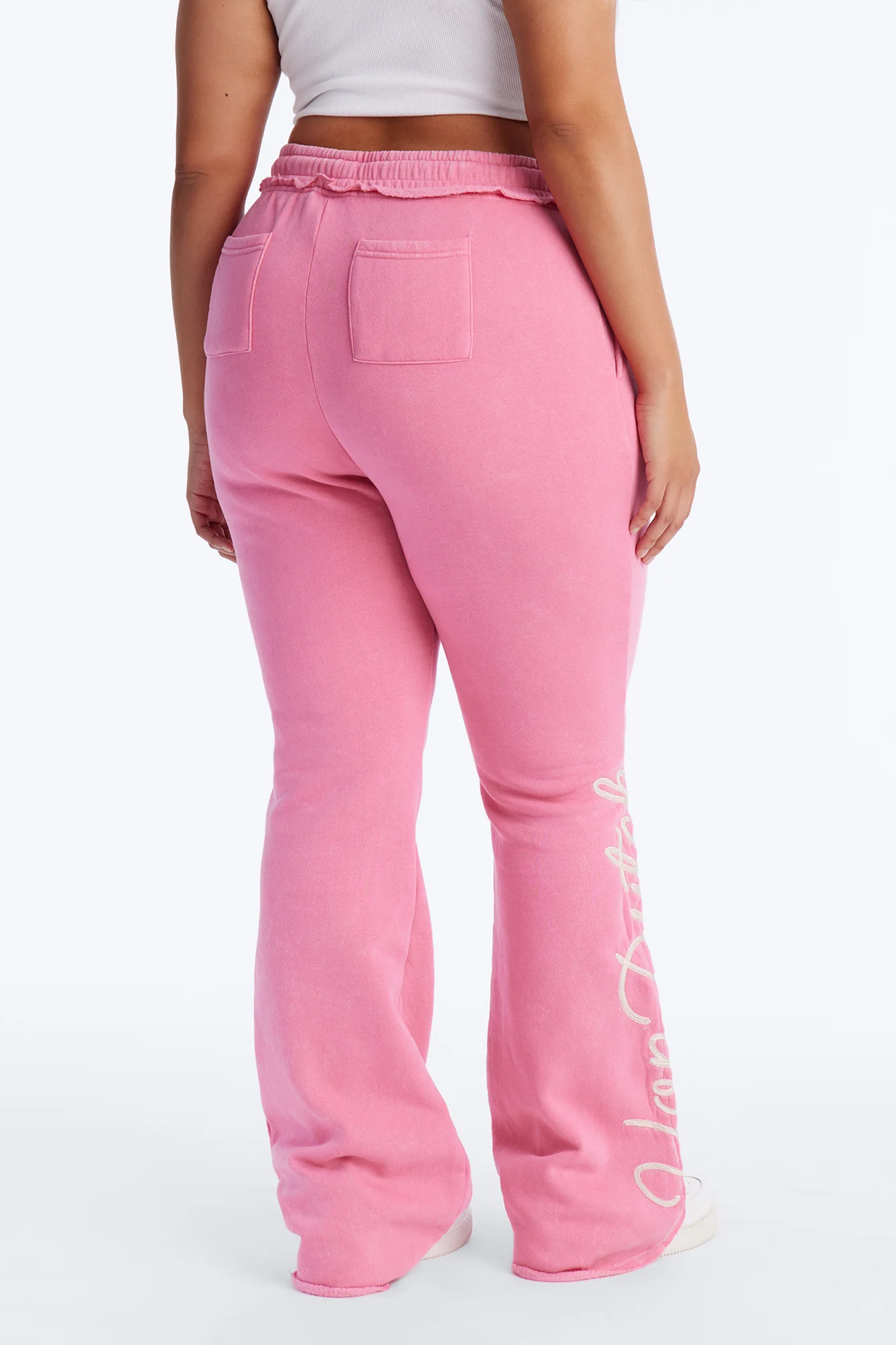 Von Dutch Hall Of Fame Washed Flare Pants - Pink - Image 9