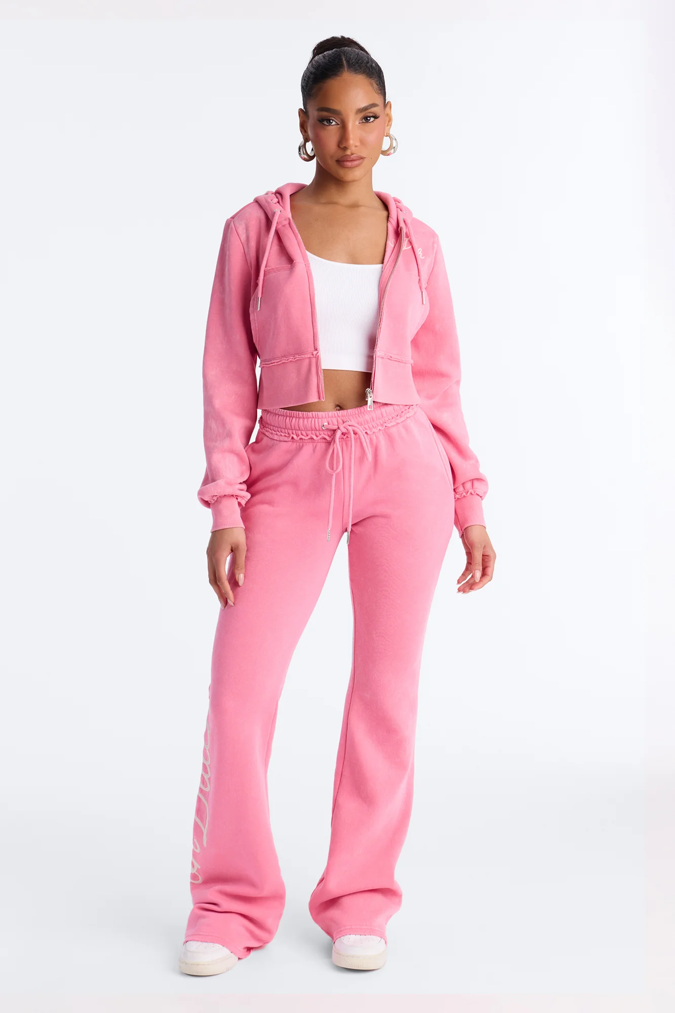 Von Dutch Hall Of Fame Washed Zip Up Sweatshirt - Pink - Image 2