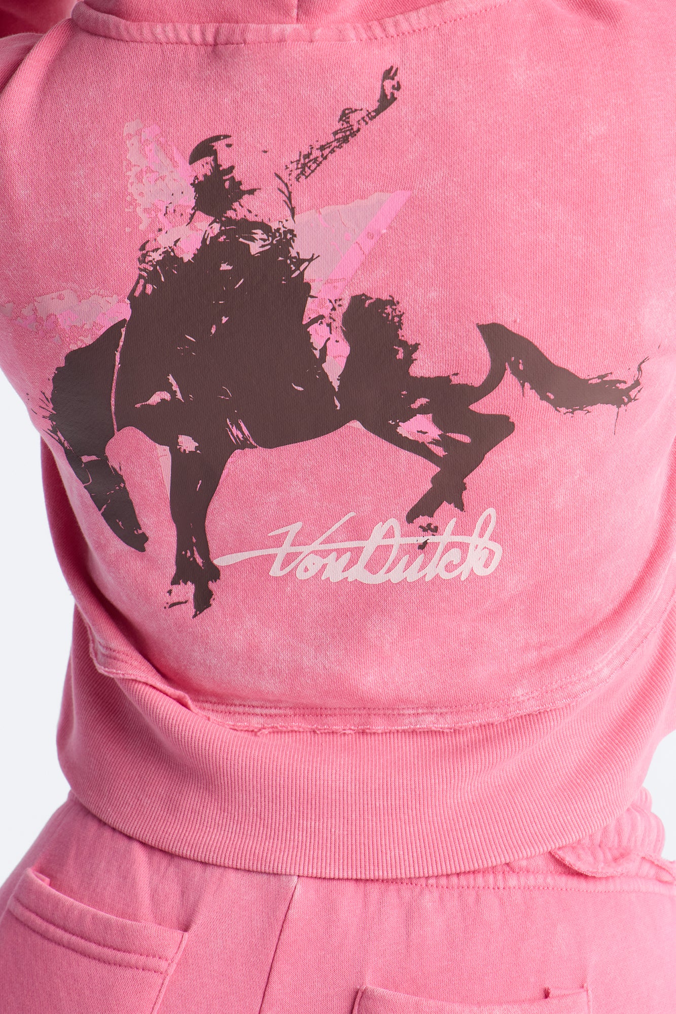 Von Dutch Hall Of Fame Washed Zip Up Sweatshirt - Pink - Image 5