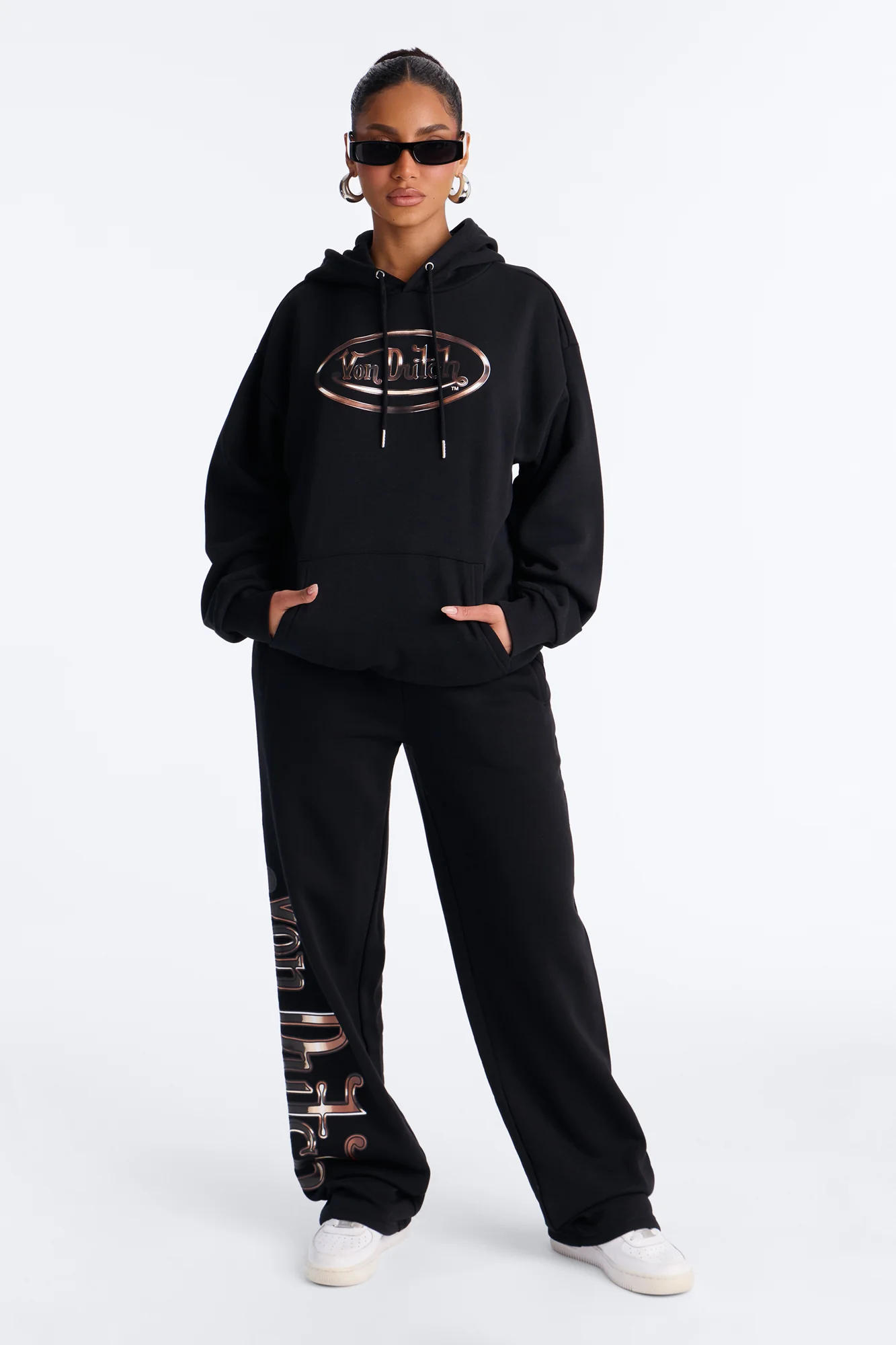 Von Dutch Motion Fleece Hoodie - Black - Image 2