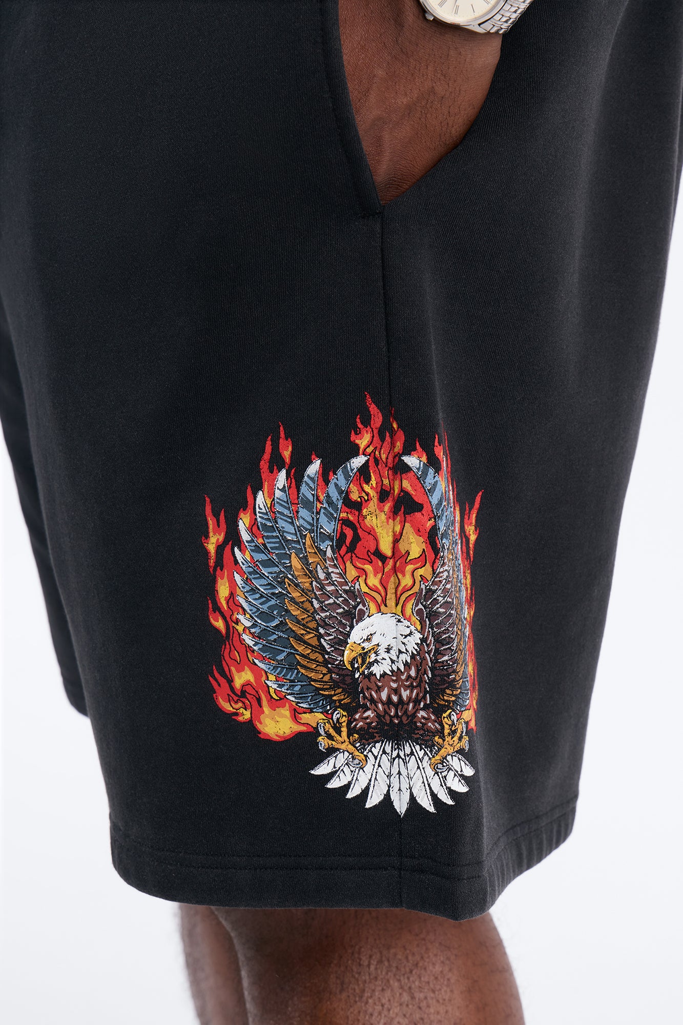 Von Dutch Motorcycle Club Sweatshort - Black Wash - Image 10