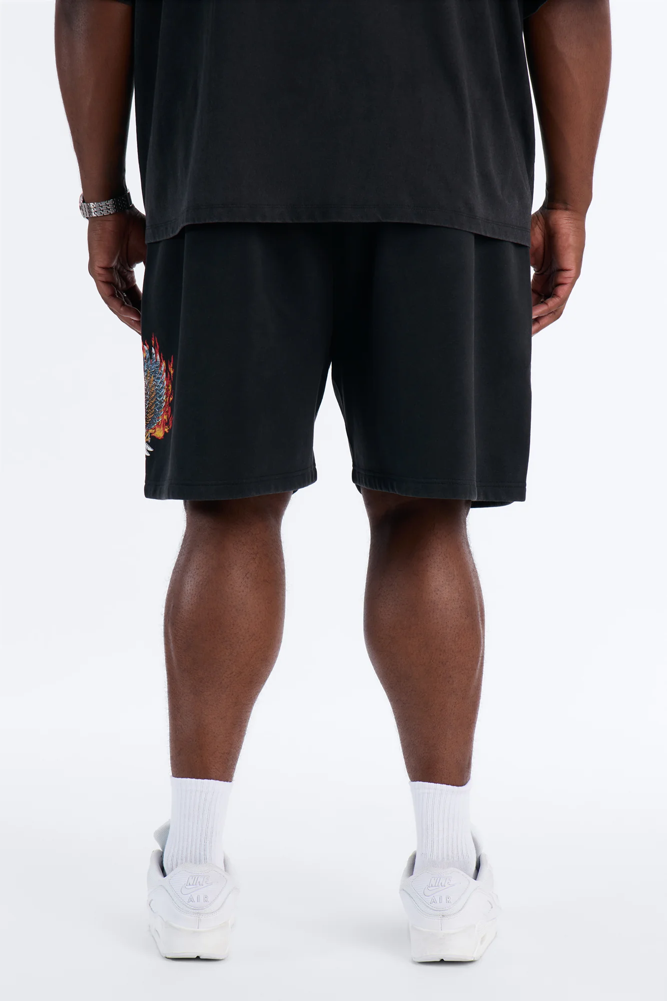 Von Dutch Motorcycle Club Sweatshort - Black Wash - Image 12
