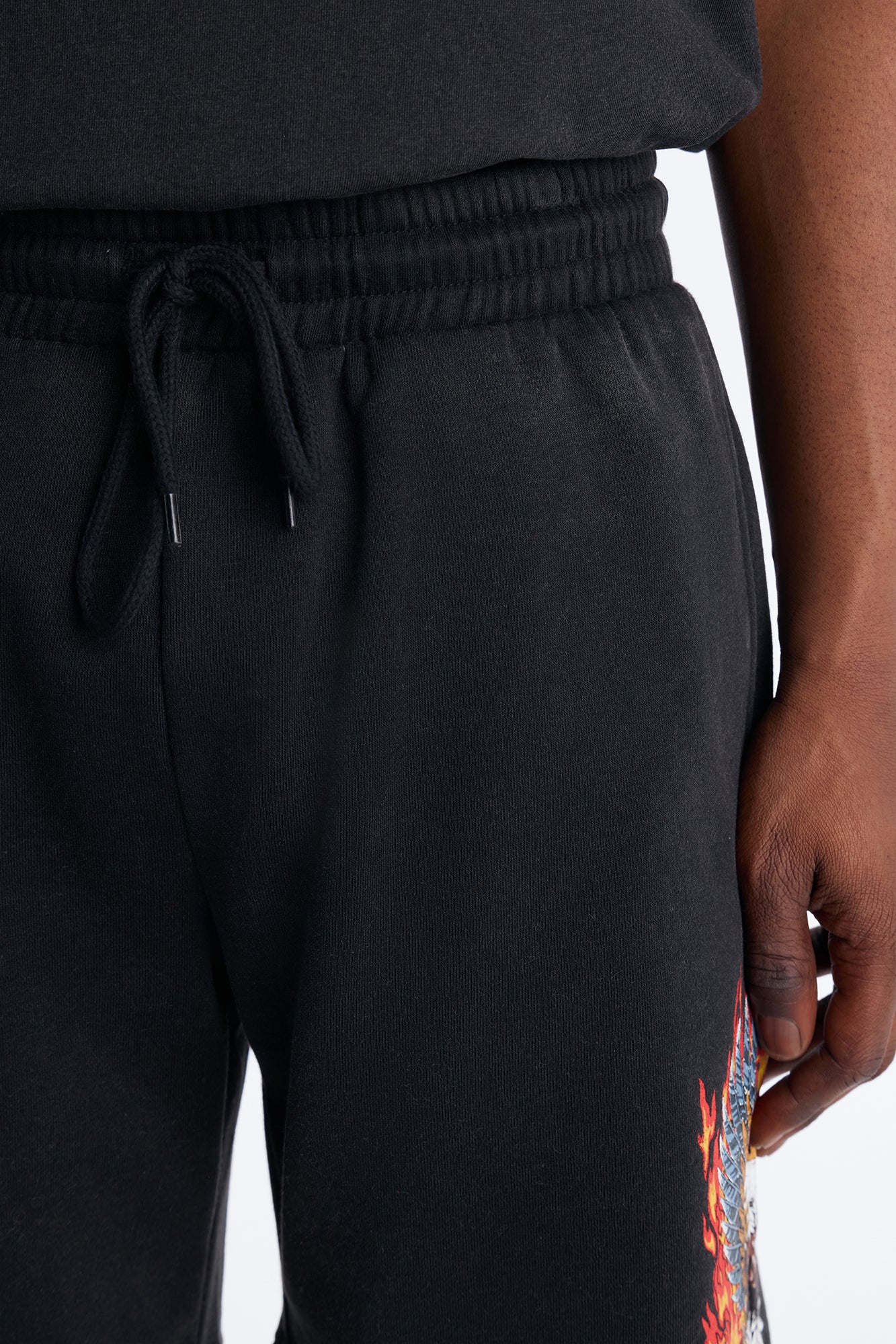 Von Dutch Motorcycle Club Sweatshort - Black Wash - Image 3