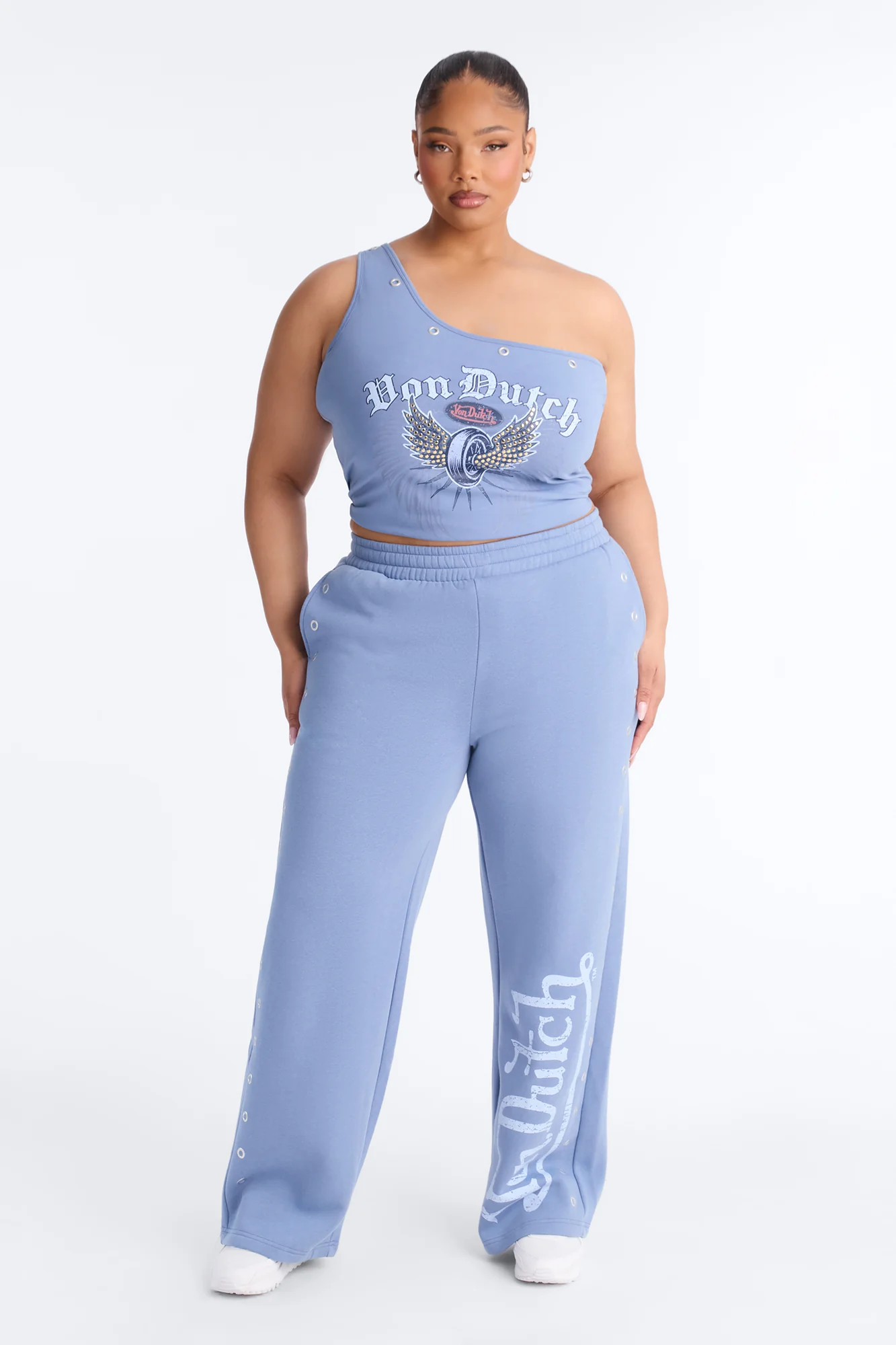 Von Dutch Rocker Grommet Pant - Light Blue - Image 5