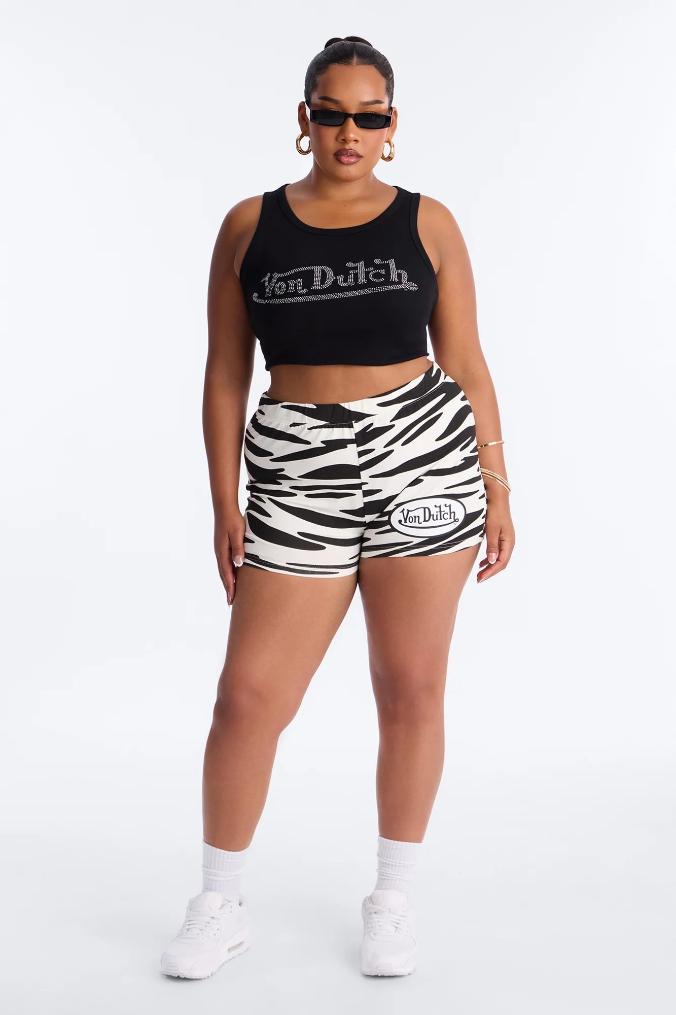Von Dutch Rocker Logo Tank With Rhinestones - Black - Image 6