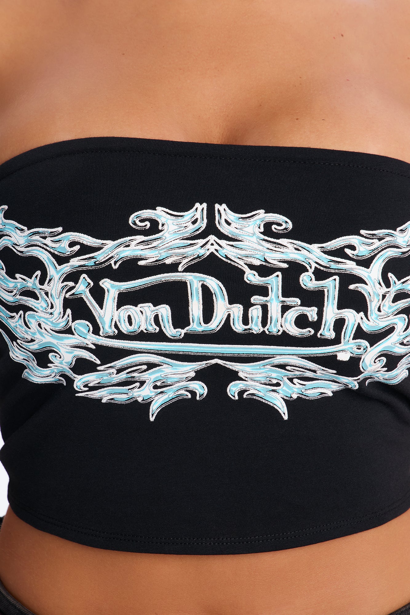 Von Dutch Rocker Tube Top - Black - Image 3