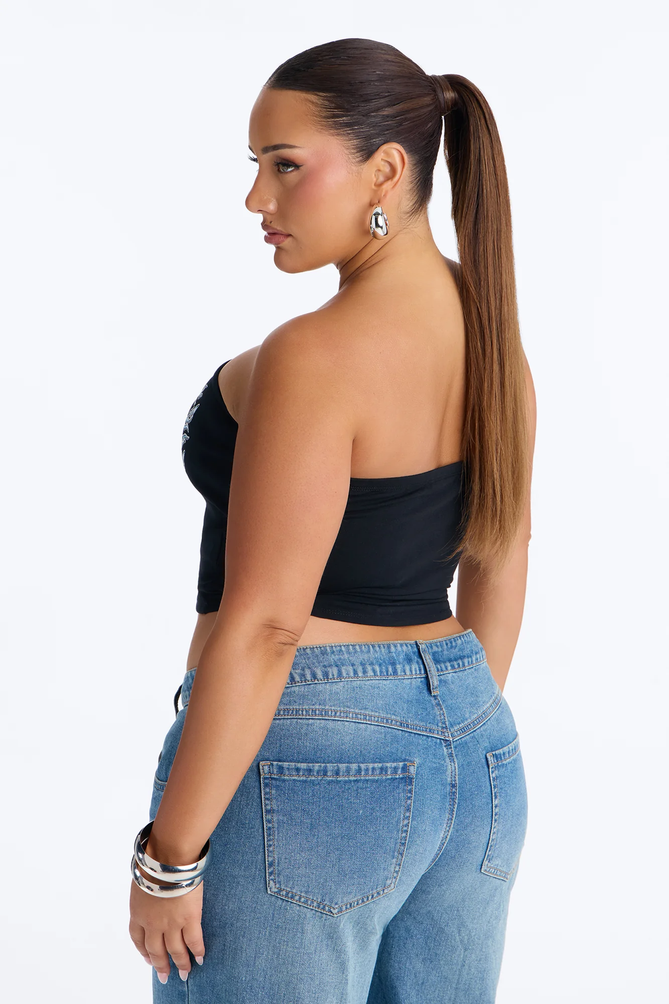 Von Dutch Rocker Tube Top - Black - Image 7