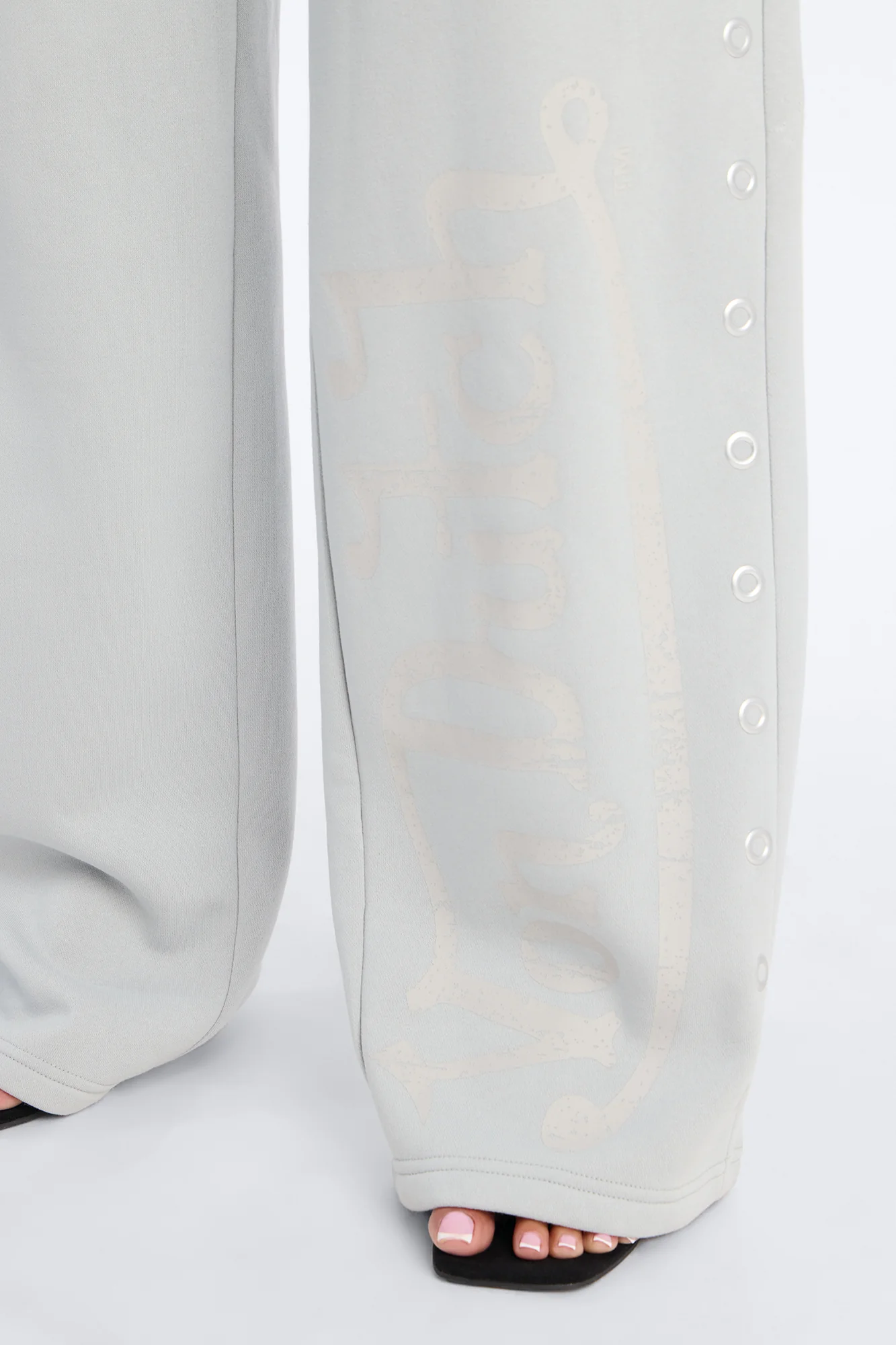Von Dutch Rocker Wide Leg Pant - Grey - Image 3
