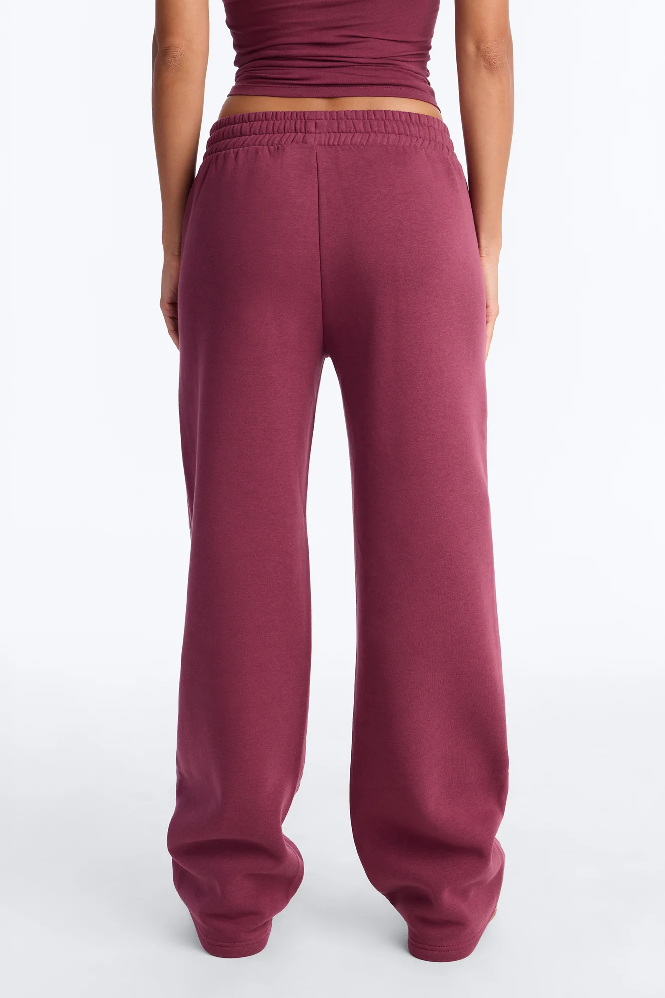 Von Dutch Rocker Wide Leg Pant With Grommets - Burgundy - Image 4