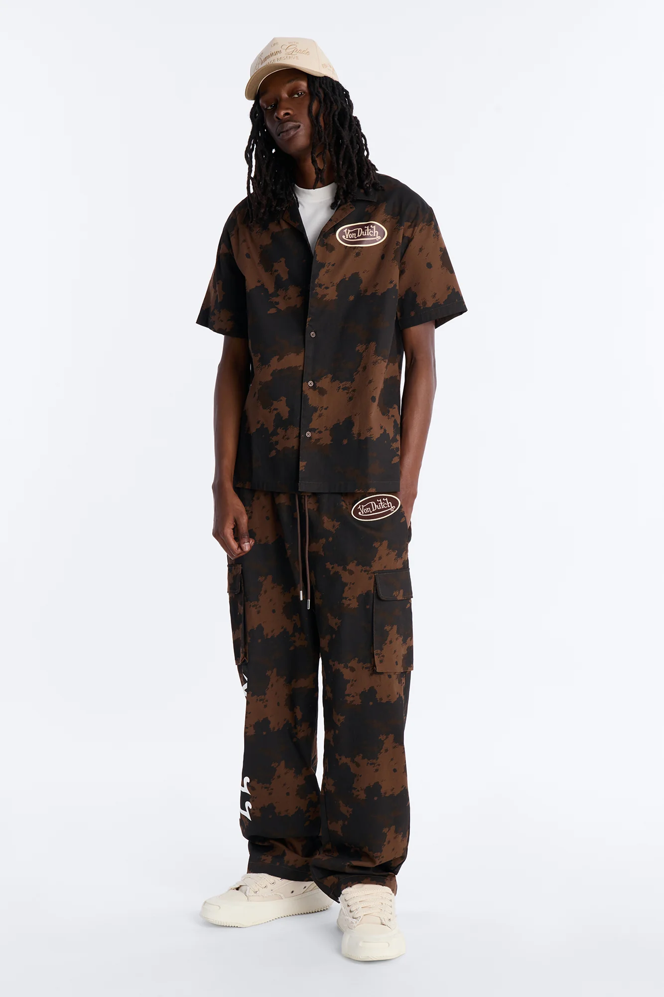 Von Dutch Rodeo Dual Cuban Button Up - Brown - Image 2